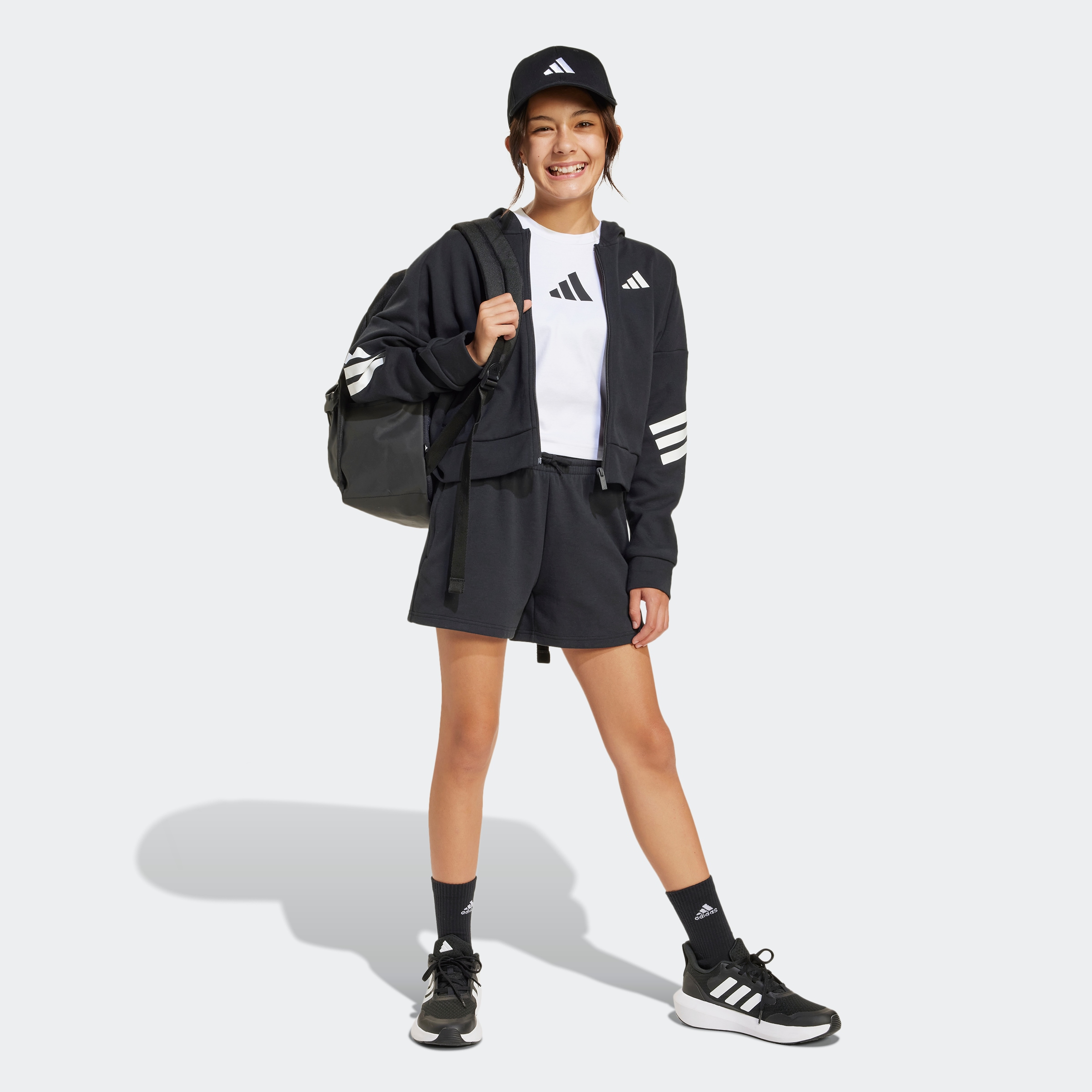 adidas Sportswear Kapuzensweatshirt »JG FI 3S FZ«