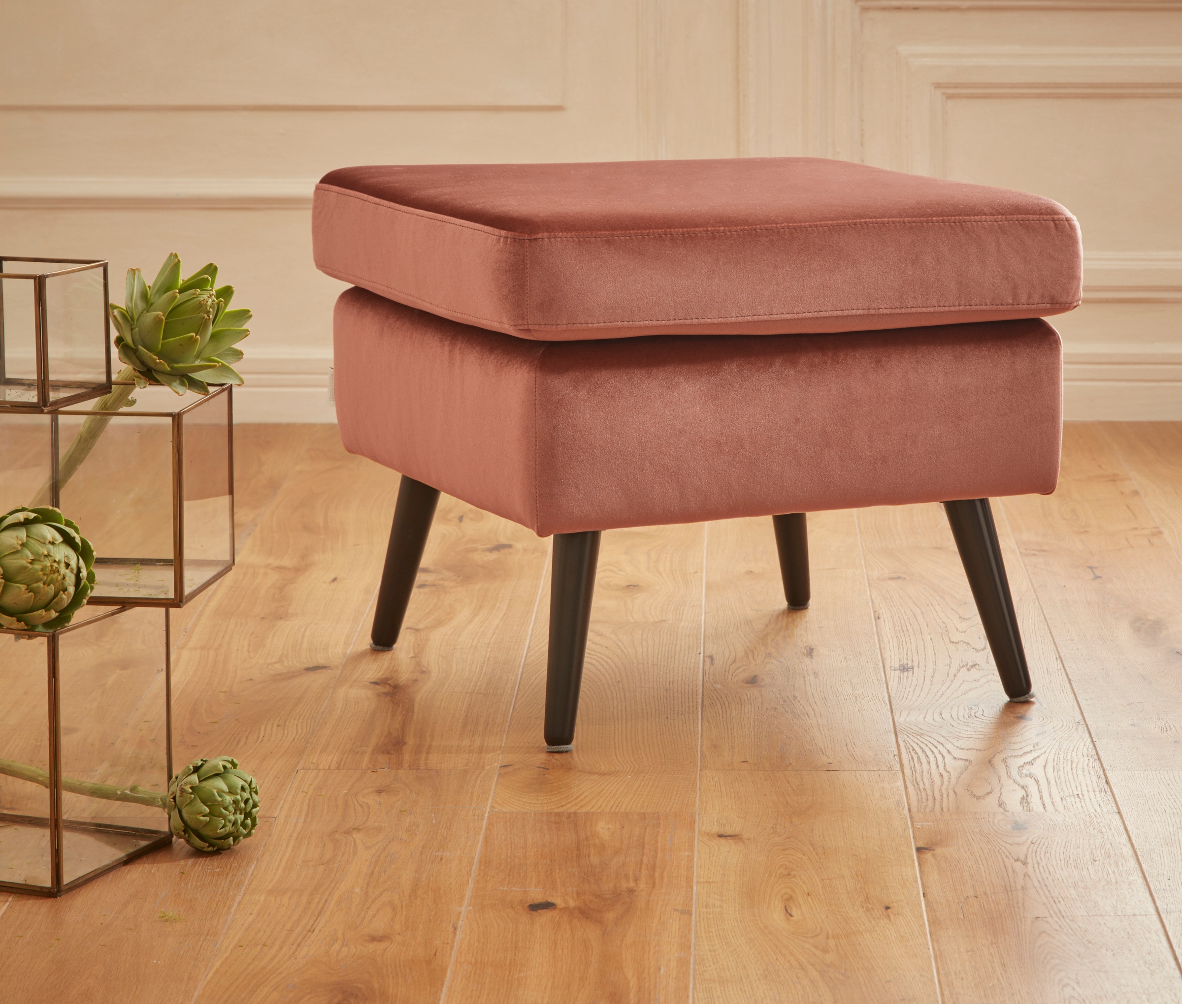 OTTO home Hocker "Salla" Bezug auch in Luxus-Microfaser in Teddyfelloptik