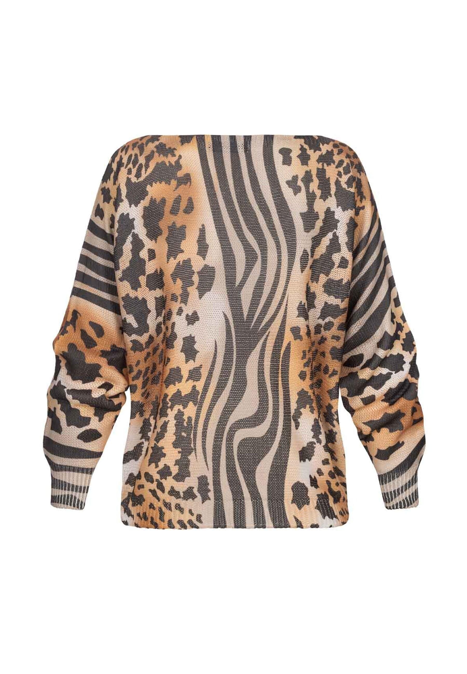CLOUD 5IVE T-Shirt »CLOUD 5IVE Shirt mit Leo-Print beige«, (1 tlg.)