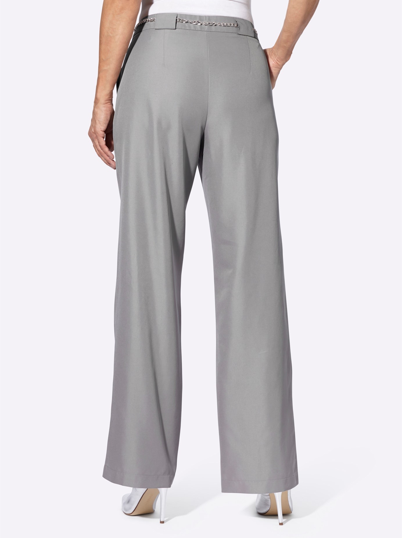 Webhose CLASSIC BASICS, Damen, Gr. 54, Normalgrößen, grau (steingrau), 100% Polyester, unifarben, Hosen 2
