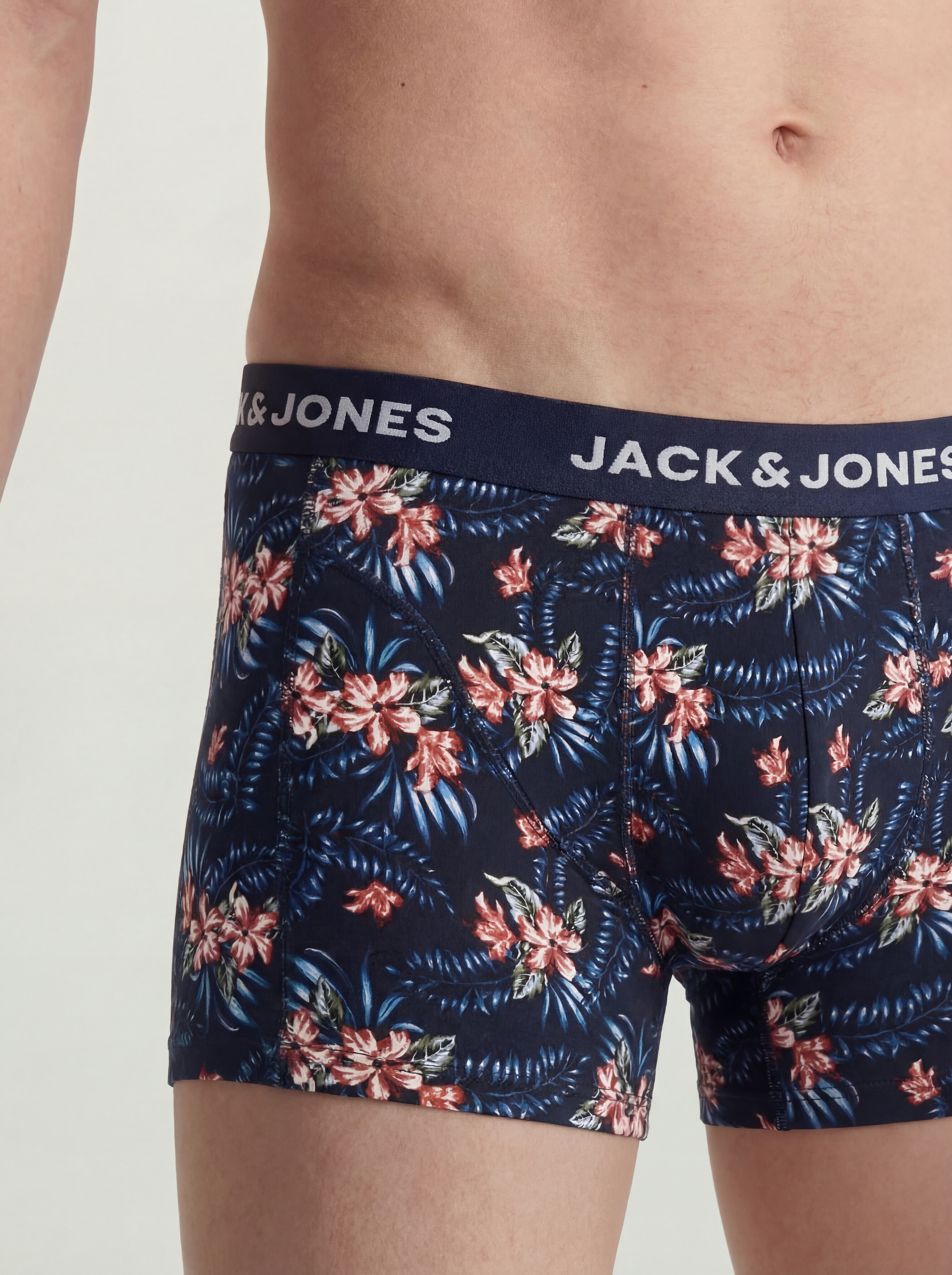Jack & Jones Trunk »JACLAMINE FLOWER TRUNKS 3 PACK SN« Packung, 3 Stk. Baumwollmischung, elastischer Bund