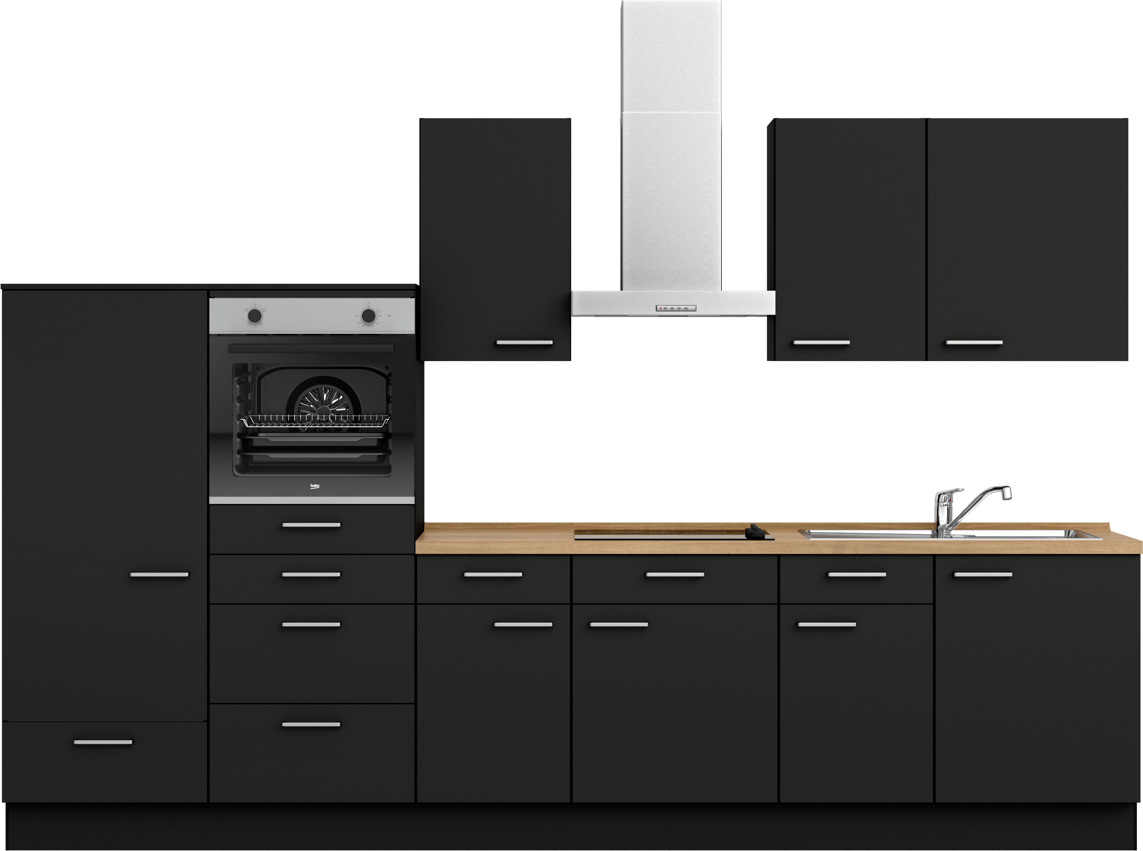 nobilia 1100000002199 ""Touch I", NEU: individuell anpassbar mit gratis Profi-Beratung" vormontiert, Breite 330 cm, Ausrichtung wählbar, wahlw. mit E-Geräten