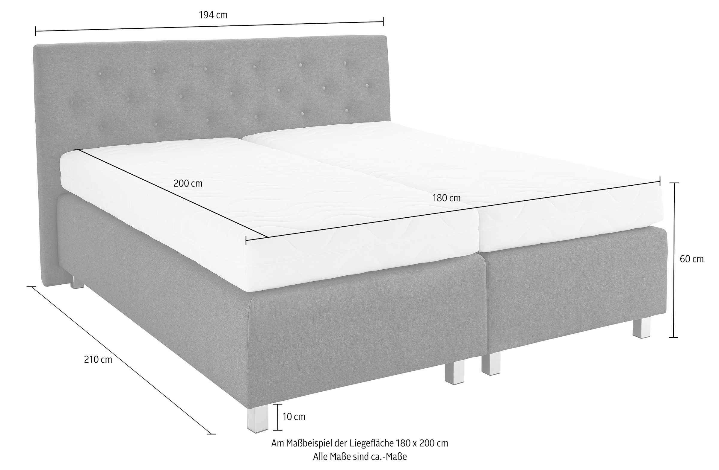 Westfalia Schlafkomfort Boxspringbett, in diversen Ausführungen