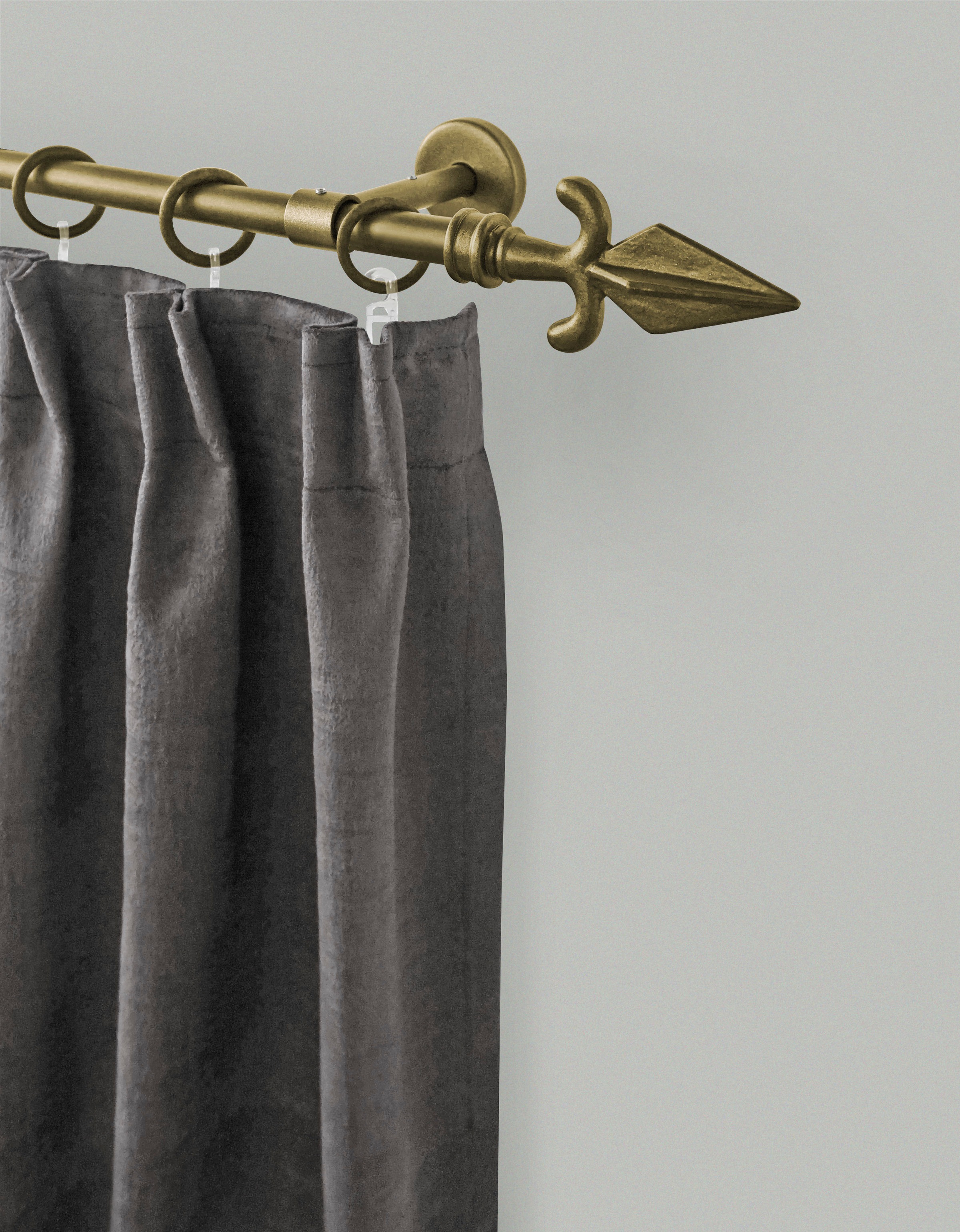 GARESA Gardinenstange "RUSTIKA" Ø 16 mm 1 läufig-läufig Wunschmaßlänge rust günstig online kaufen