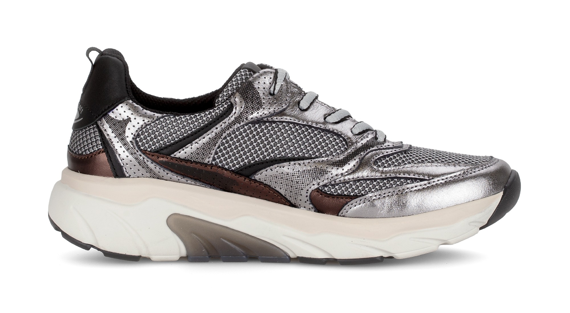 Gabor Rollingsoft Keilsneaker, Freizeitschuh, Halbschuh, Schnürschuh mit herausnehmbarem Fußbett