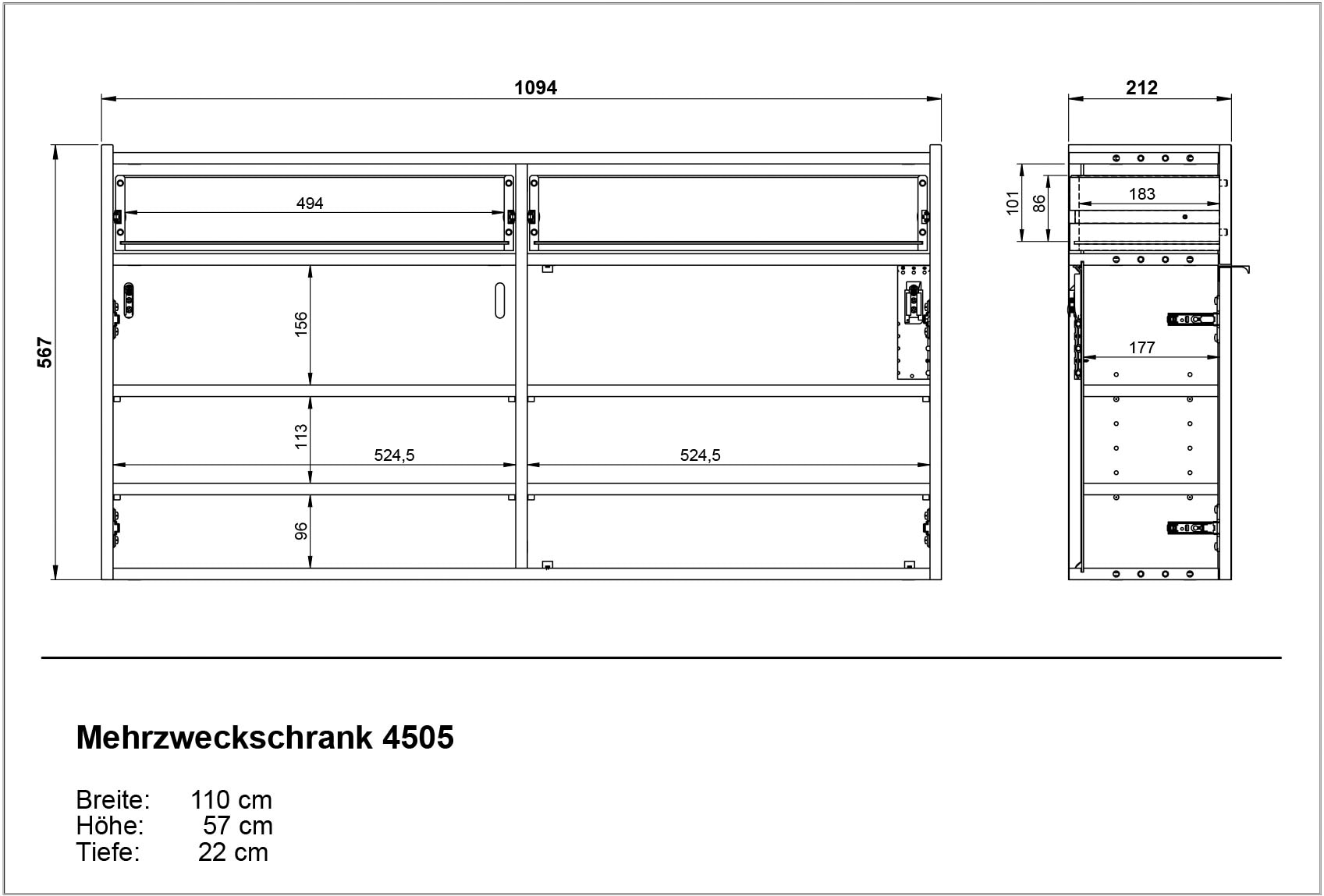 andas Schuhschrank »Varby, mit geringer Tiefe, hängend montierbar«, für ca. 12 Paar Schuhe, Soft-Close, Breite 109,4 cm, Made in Germany