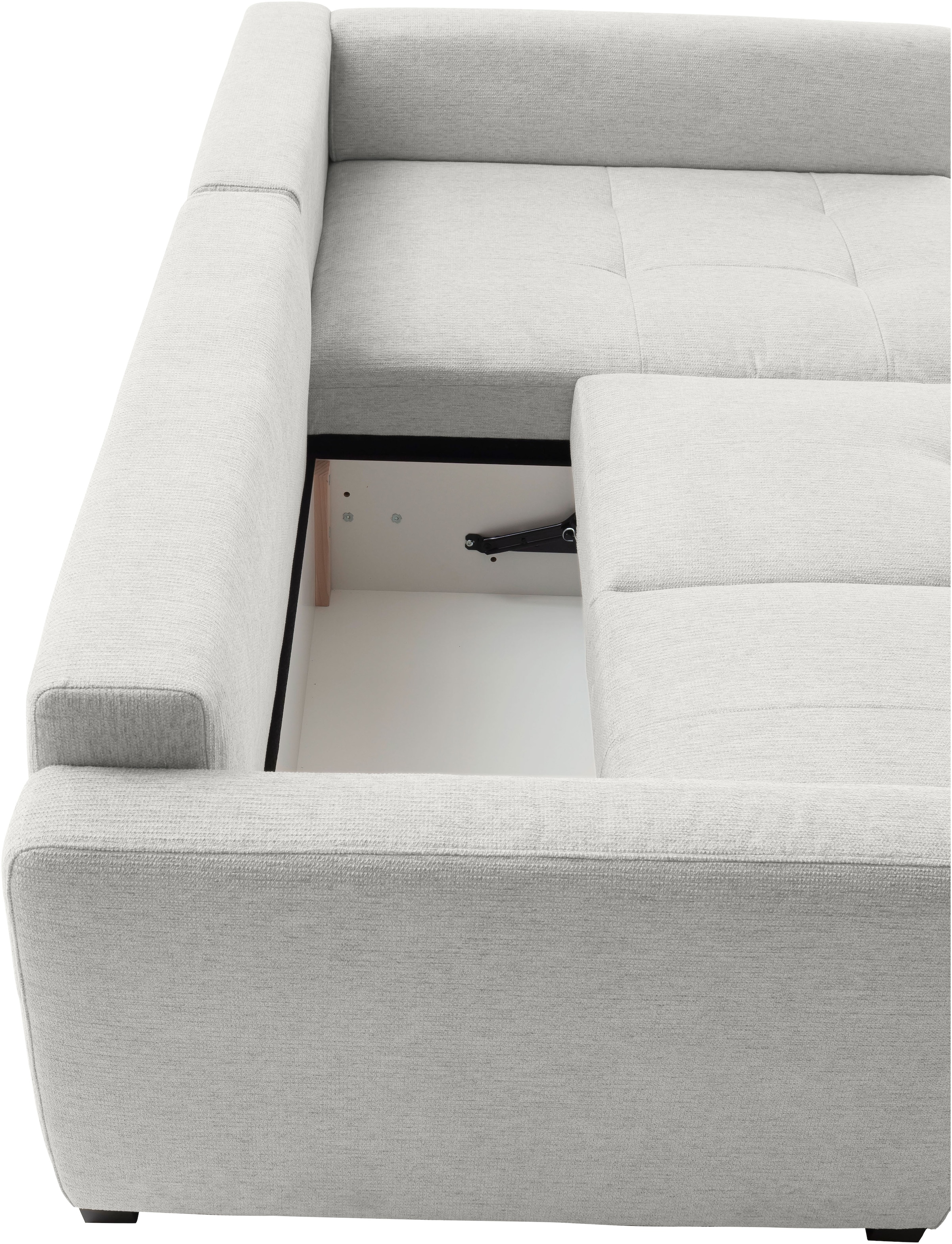 Mr. Couch Ecksofa »Pierre, L-Form mit BoxSpring«, Mit Boxpring-Taschenfederkern
