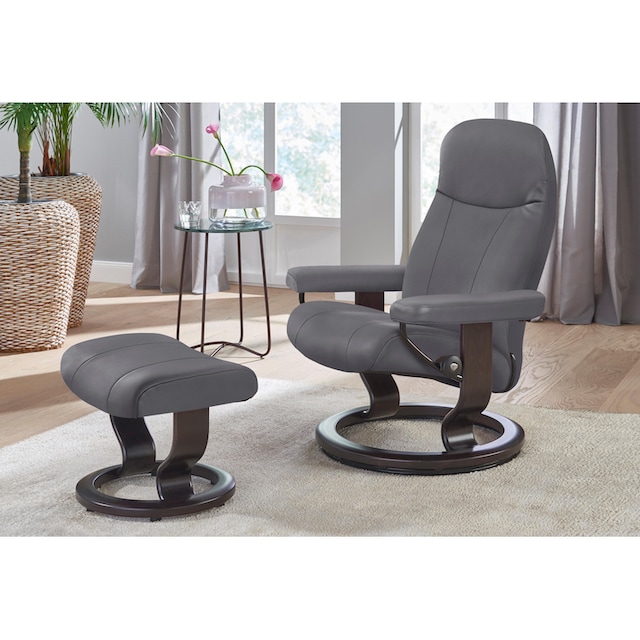 Stressless® Relaxsessel »Garda«, (Set, Relaxsessel mit Hocker), mit Hocker, mit  Classic Base, Größe L, Gestell Wenge bestellen | BAUR