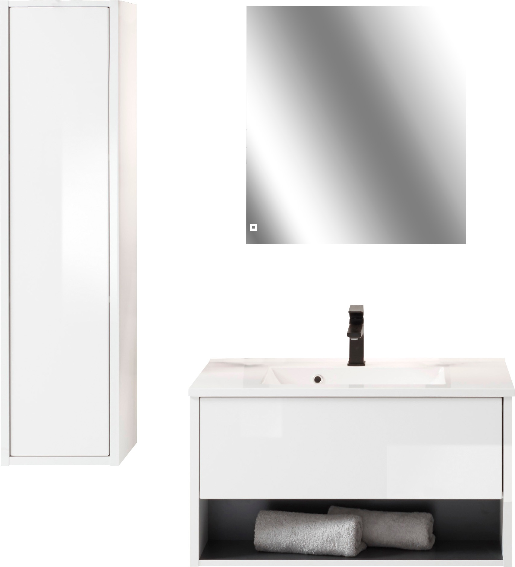 Home affaire Badmöbel-Set "Studio Line, Bad im modernen Design, 3-teiliges günstig online kaufen