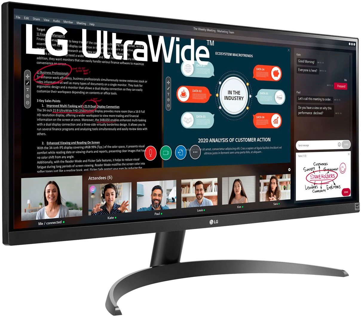 LG LED-Monitor »29WP500-B«, 73 cm/29 Zoll, 2560 x 1080 px, UWFHD, 5 ms Reaktionszeit, 75 Hz