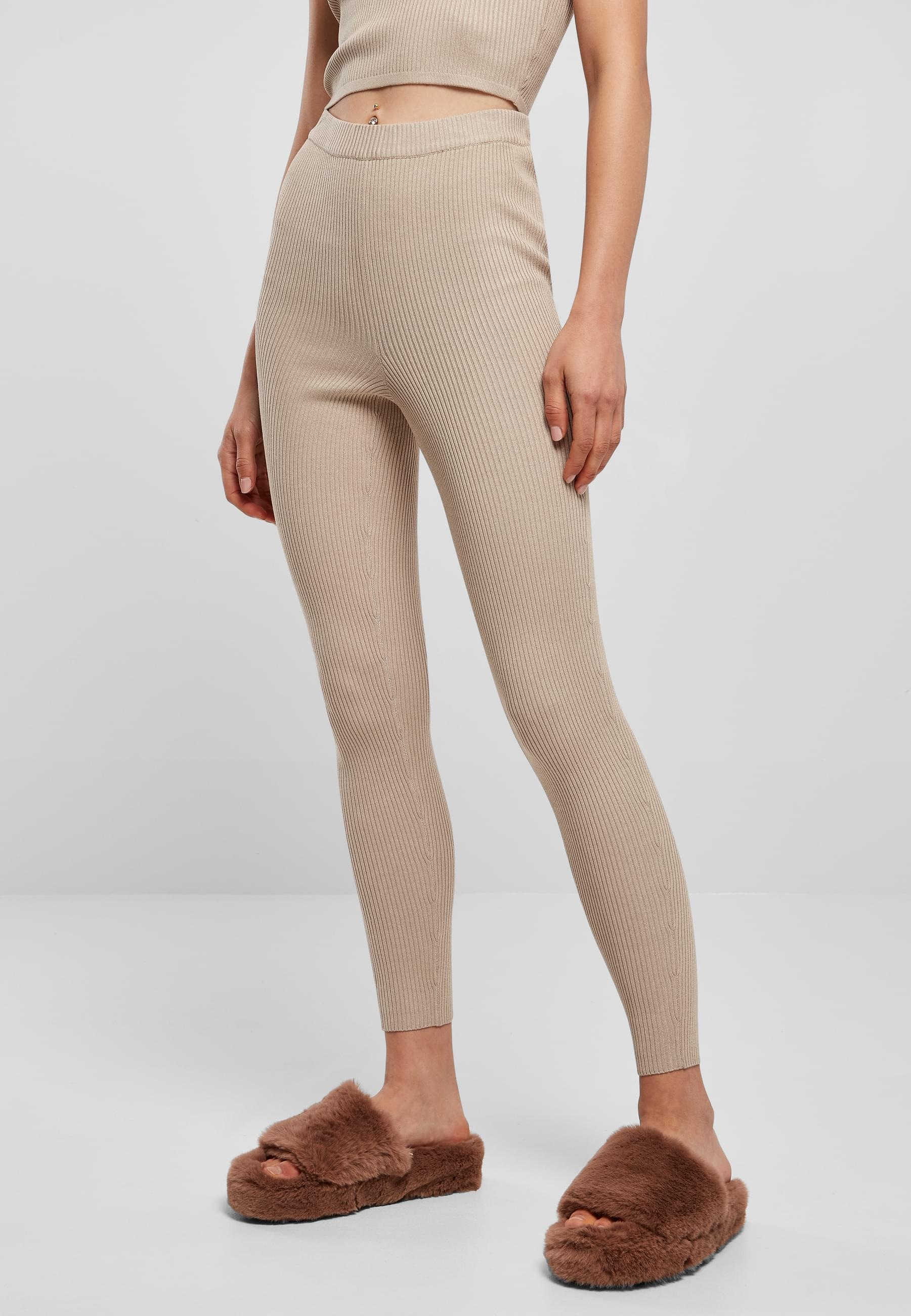 URBAN CLASSICS Leggings »Urban Classics Damen Ladies Rib Knit Leggings«, (1 tlg.)