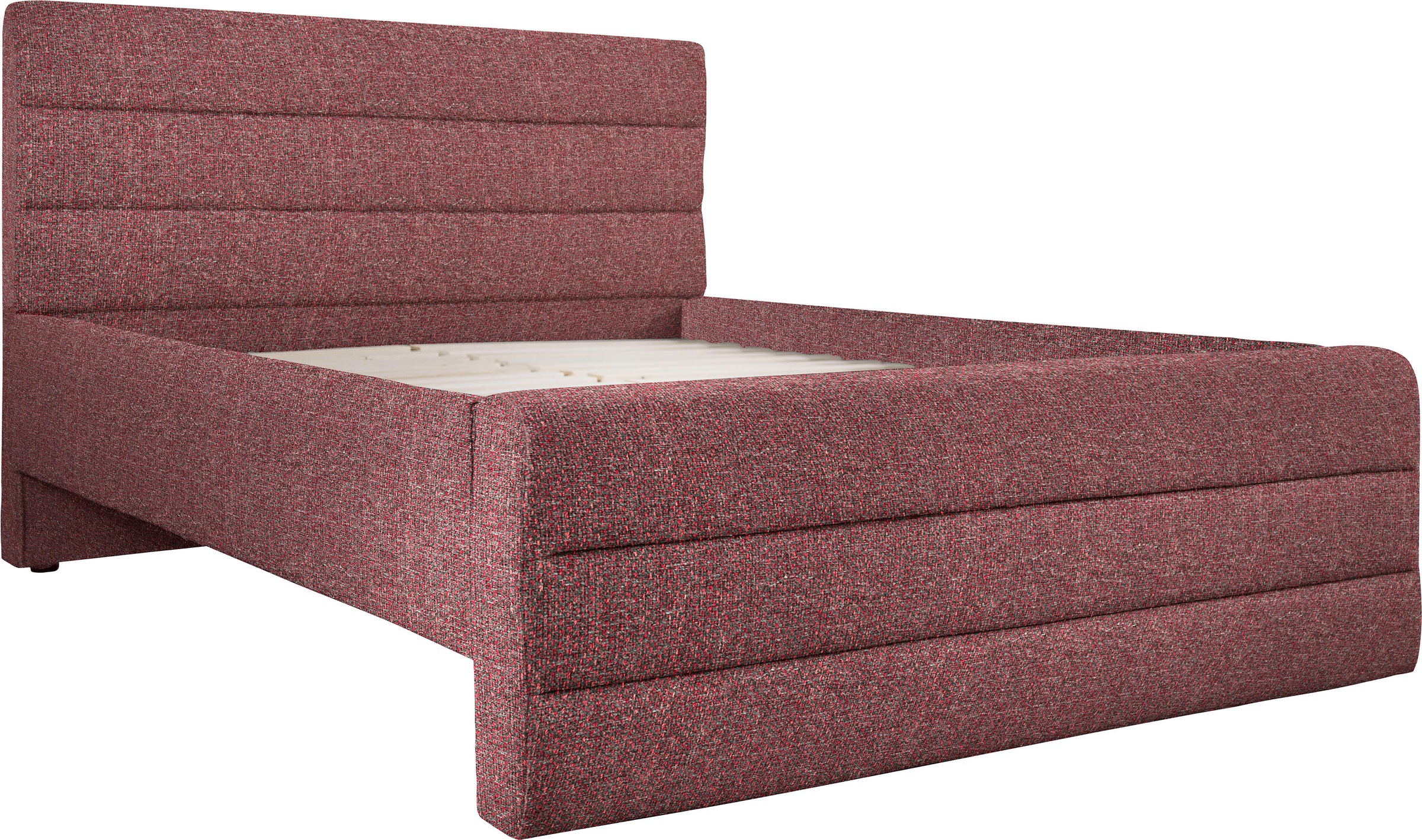 OTTO products Polsterbett »Merrit«, Quernaht im Kopf- und Fußteil, in 5 Breiten, auch in 220 cm Länge