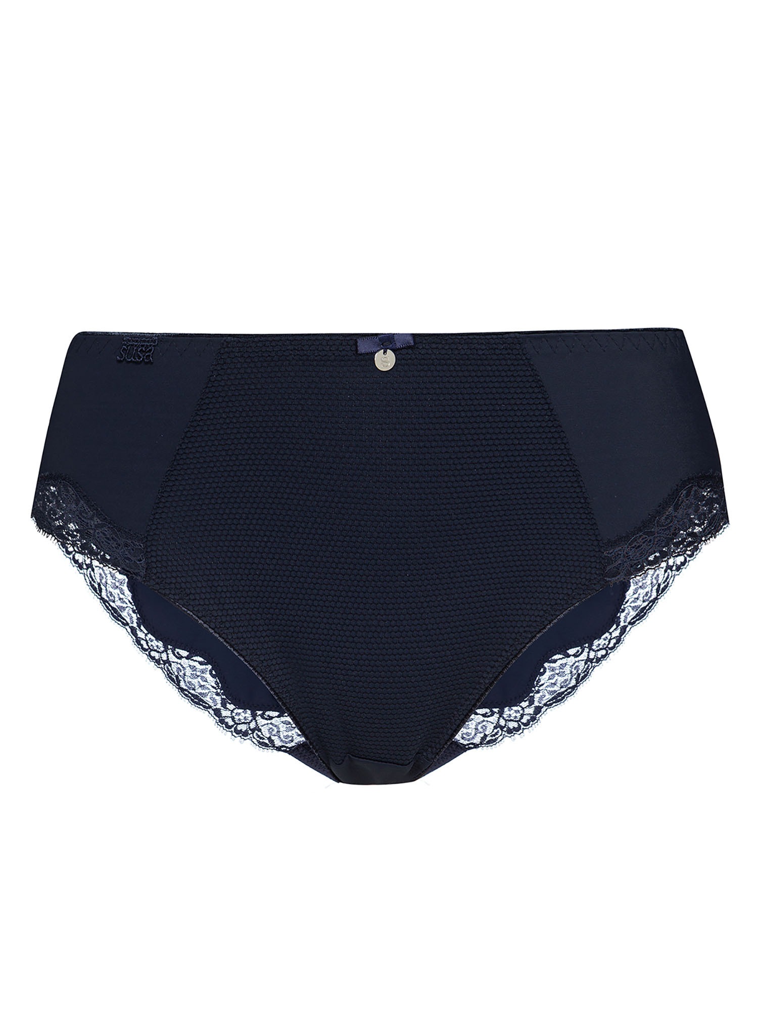 SUSA Damen Slip "Damen Slip Capri", Gr. 38, blau, Stoff, Obermaterial: 77% Polyamid PA. 23% Elasthan EL., Unterhosen