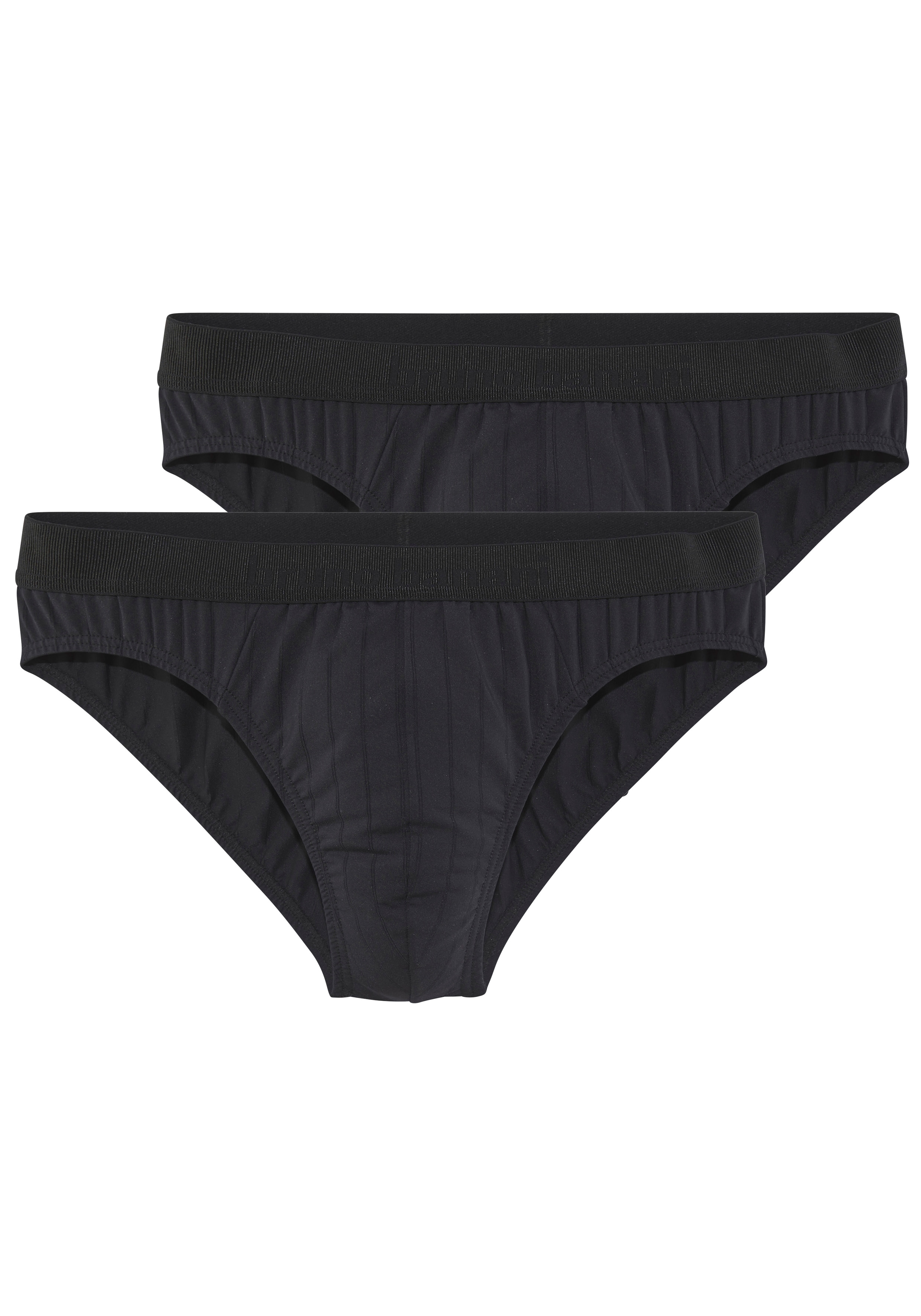 Bruno Banani Slip Packung, 2 Stk. mit weichem und dehnbarem Bündchen, schnelltrocknende Mikrofaser