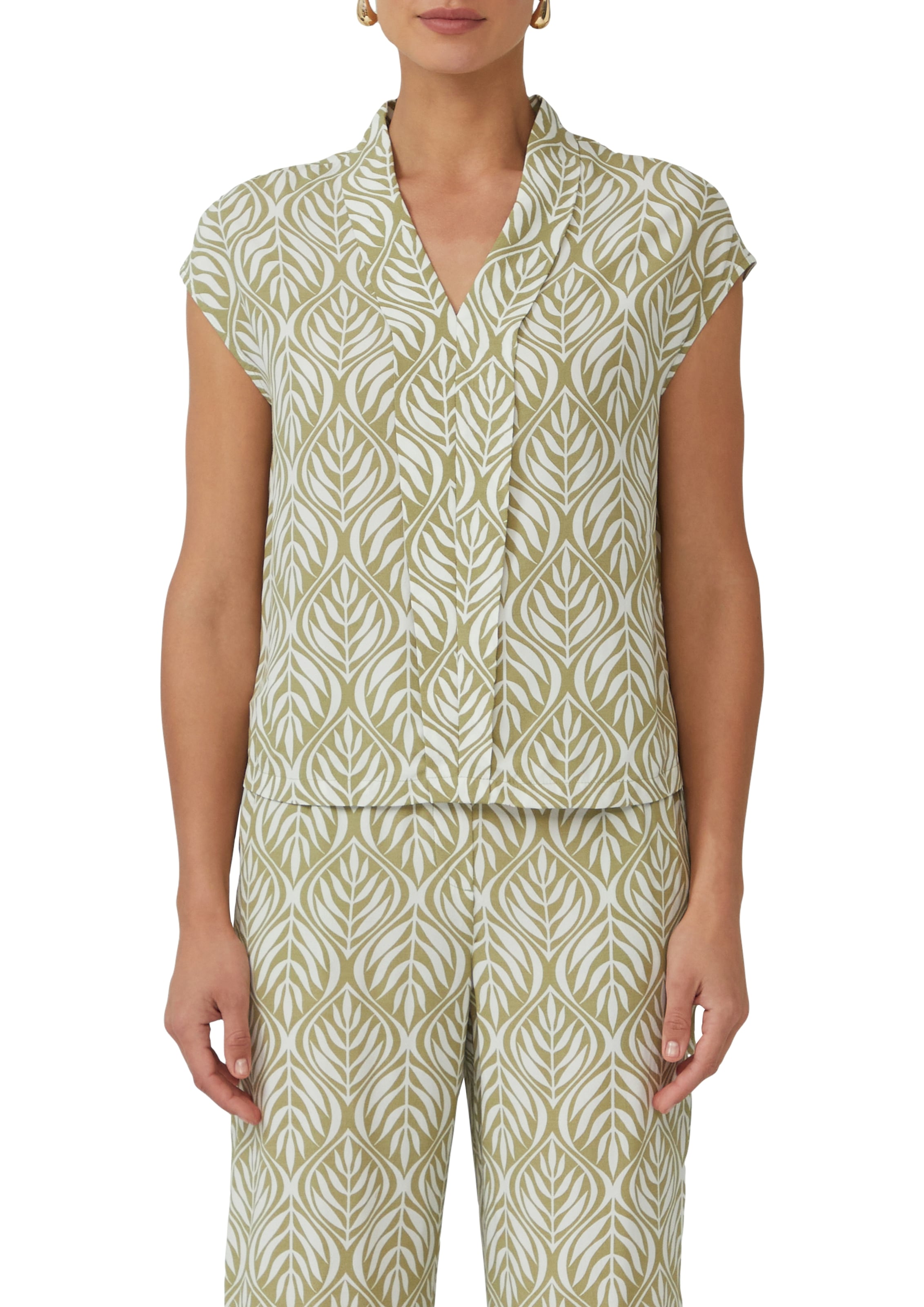 s.Oliver BLACK LABEL Kurzarmbluse, mit All-Over Print günstig online kaufen