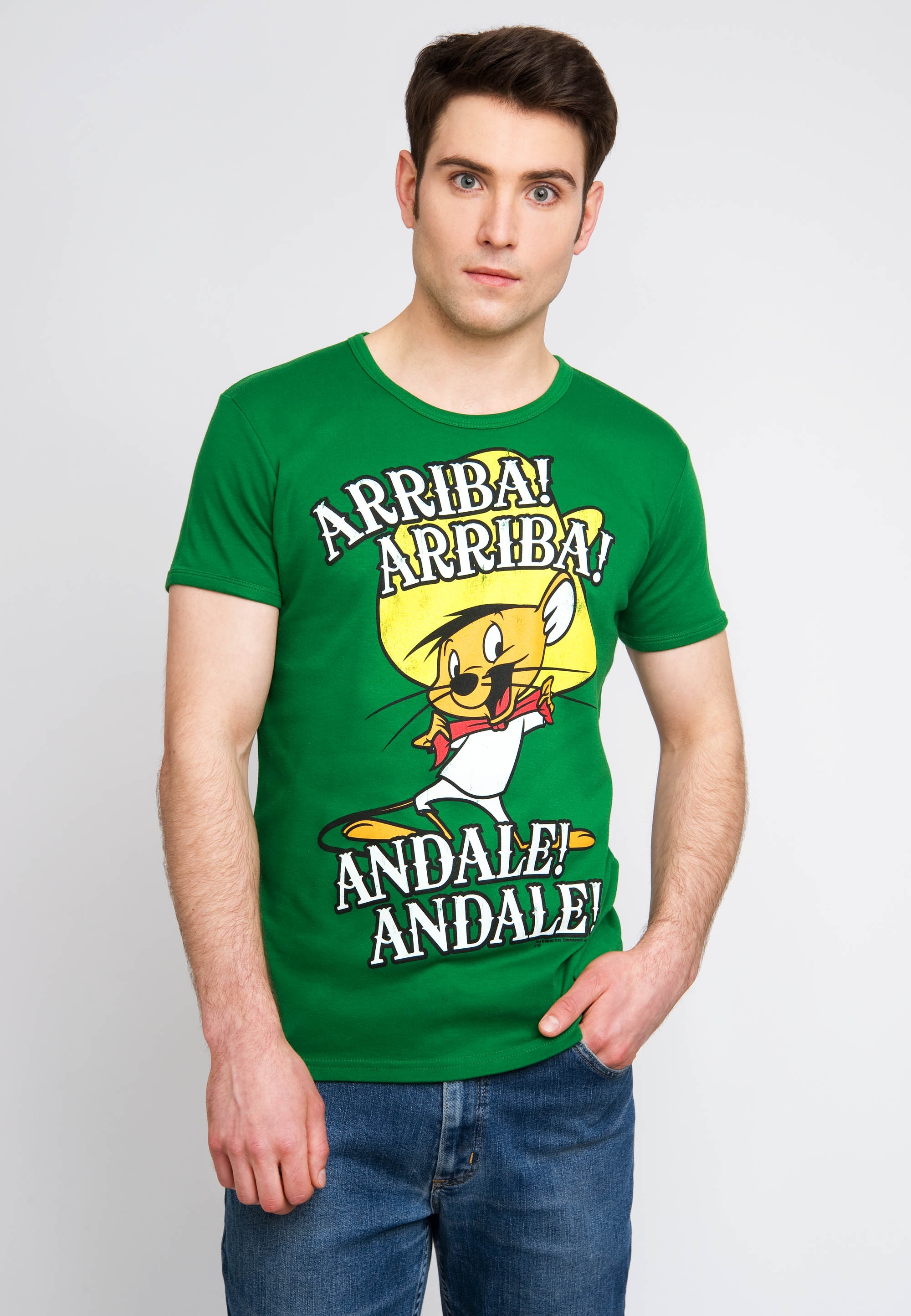 LOGOSHIRT T-Shirt »Looney Tunes - BAUR Andale!«, Aufdruck Arriba! Speedy mit | Gonzales ▷ für