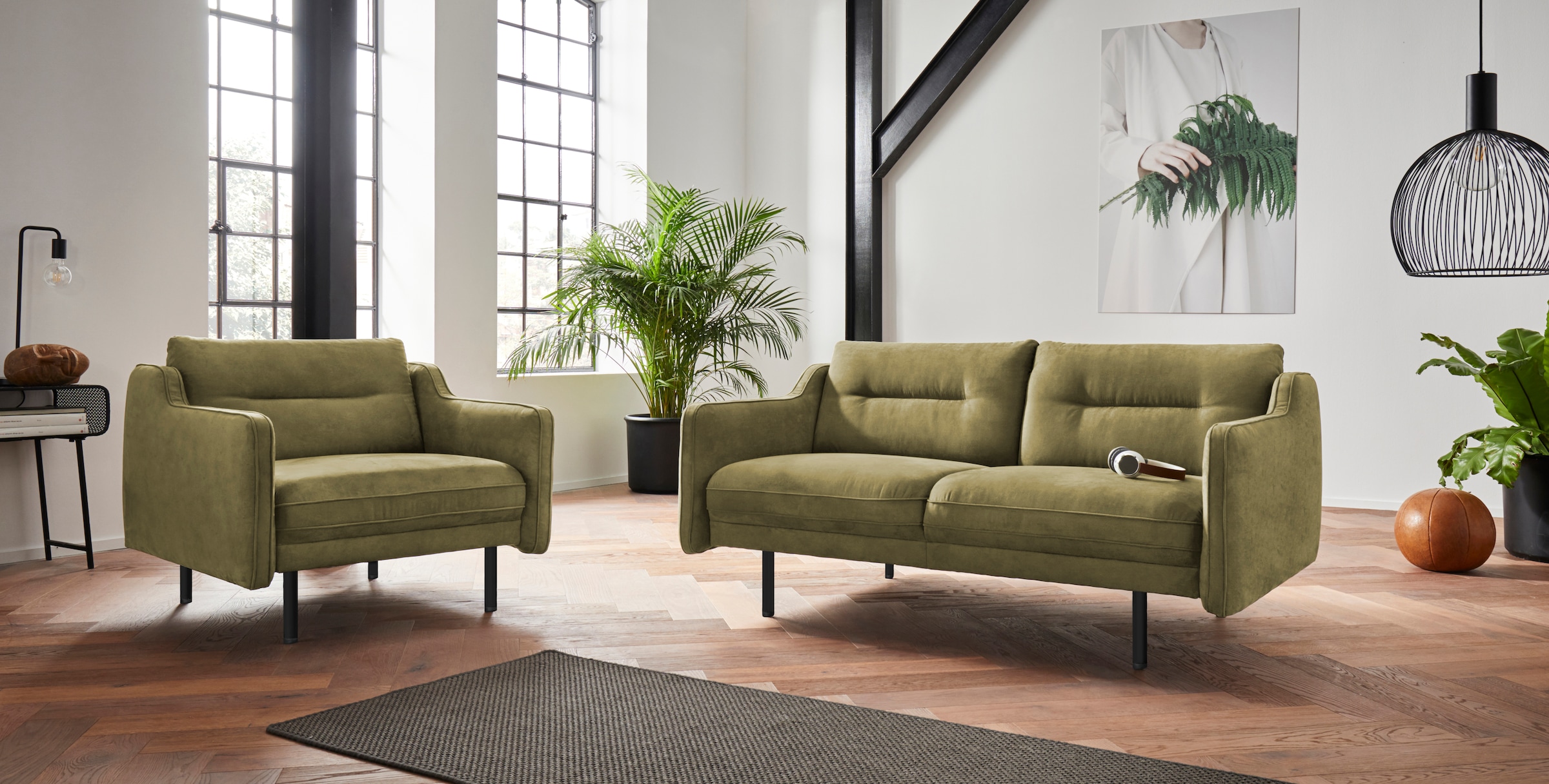 OTTO home 2-Sitzer "Nordfyn" edles Design in 3 Bezugsqualitäten