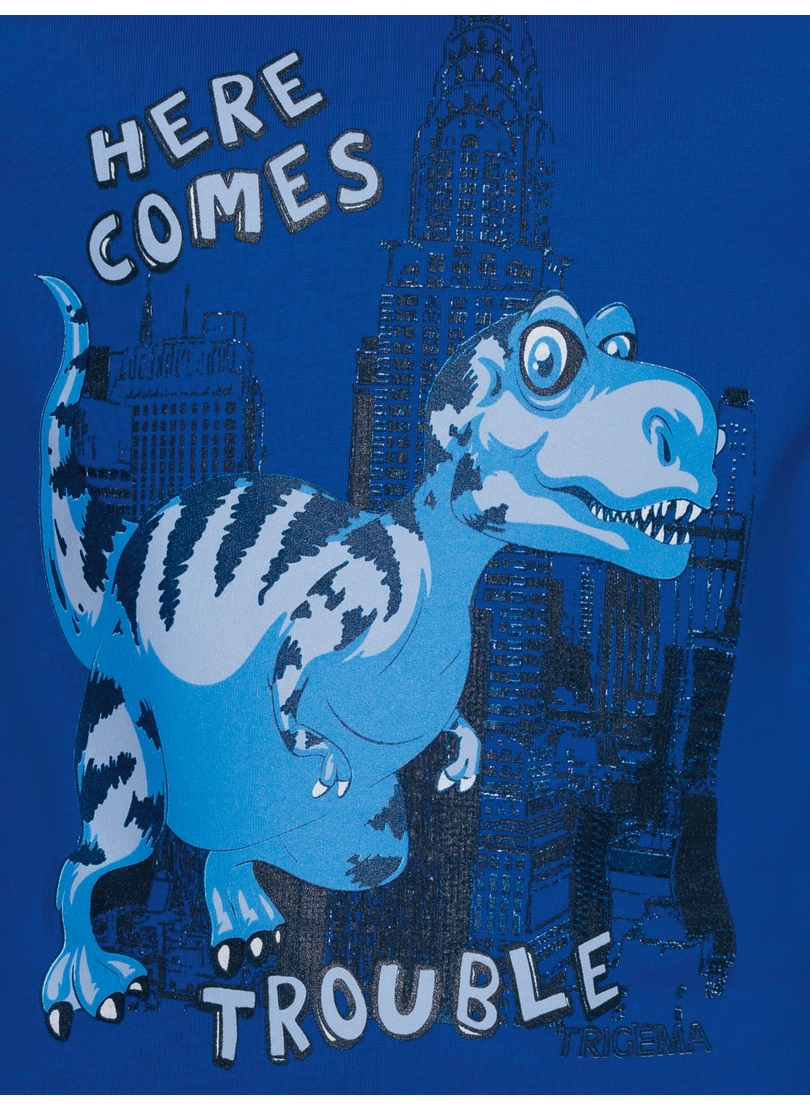 Trigema T-Shirt »TRIGEMA T-Shirt mit großem Dino-Printmotiv«, (1 tlg.)