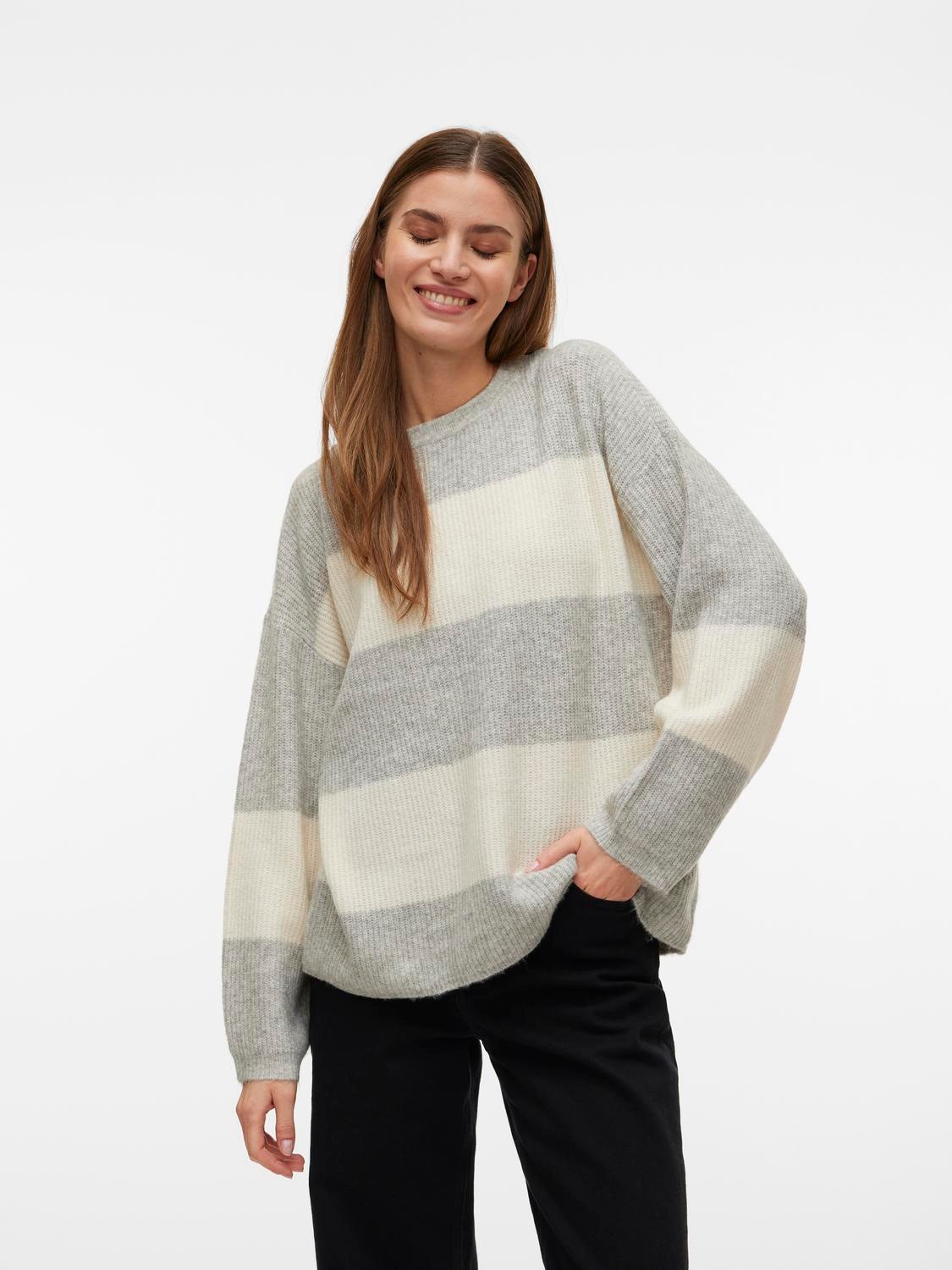 Vero Moda Rundhalspullover "VMNATAHLIE LS O-NECK PULLOVER GA NOOS" günstig online kaufen