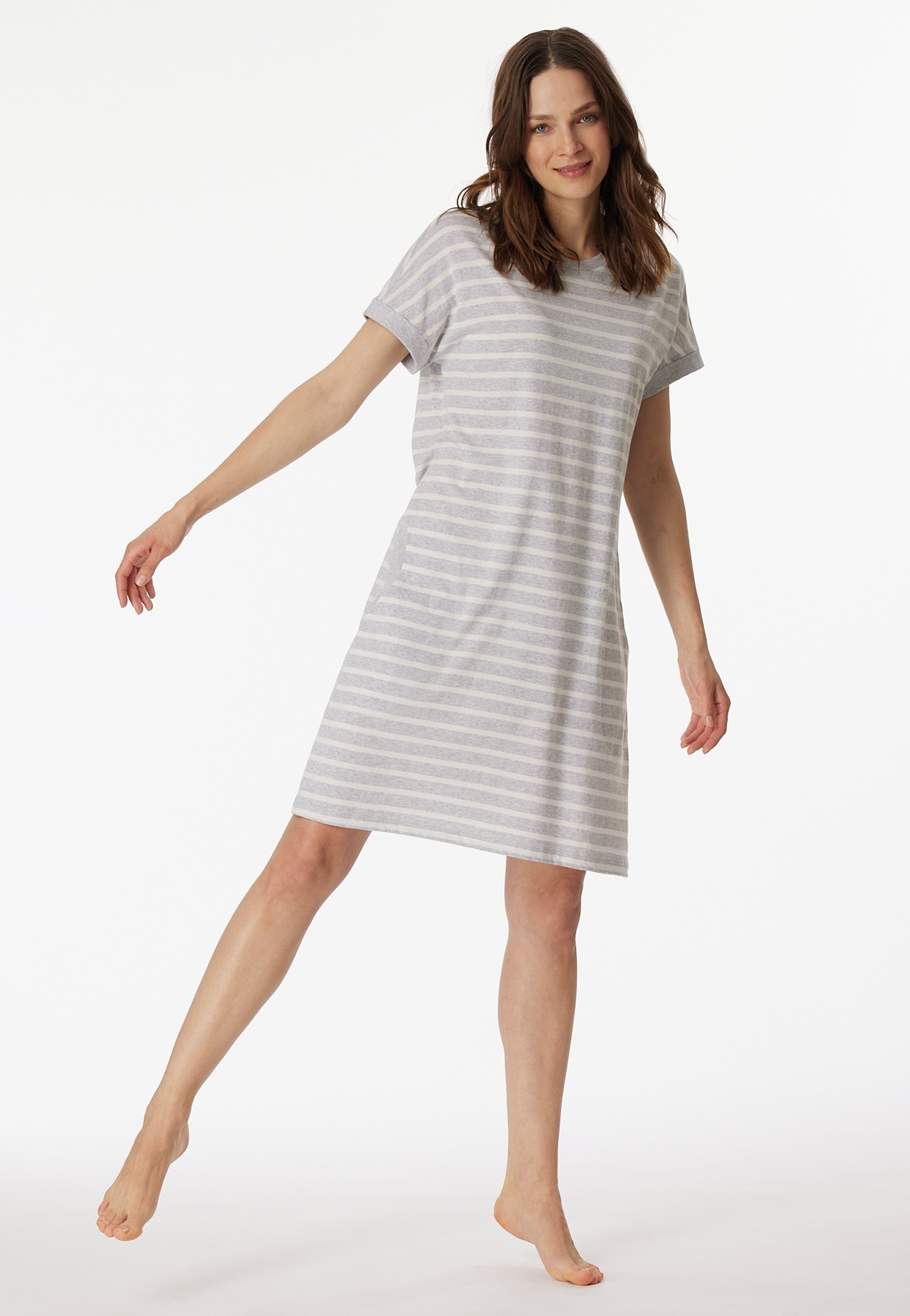 Schiesser Nachthemd "Casual Essentials" Seitennahttaschen mit garngefärbten günstig online kaufen