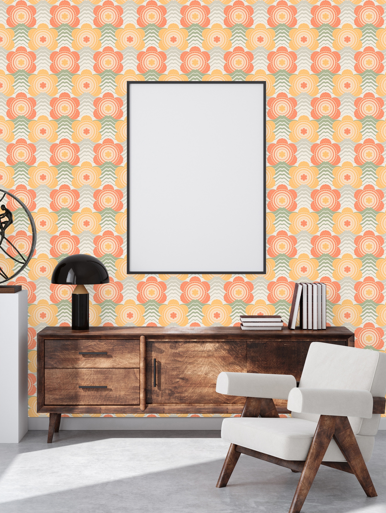 A.S. Création "Retro Chic florale Tapete Mustertapete Retro Blumen" matt strukturiert Vintage Vliestapete für Schlafzimmer Küche Wohnzimmer Floral Design