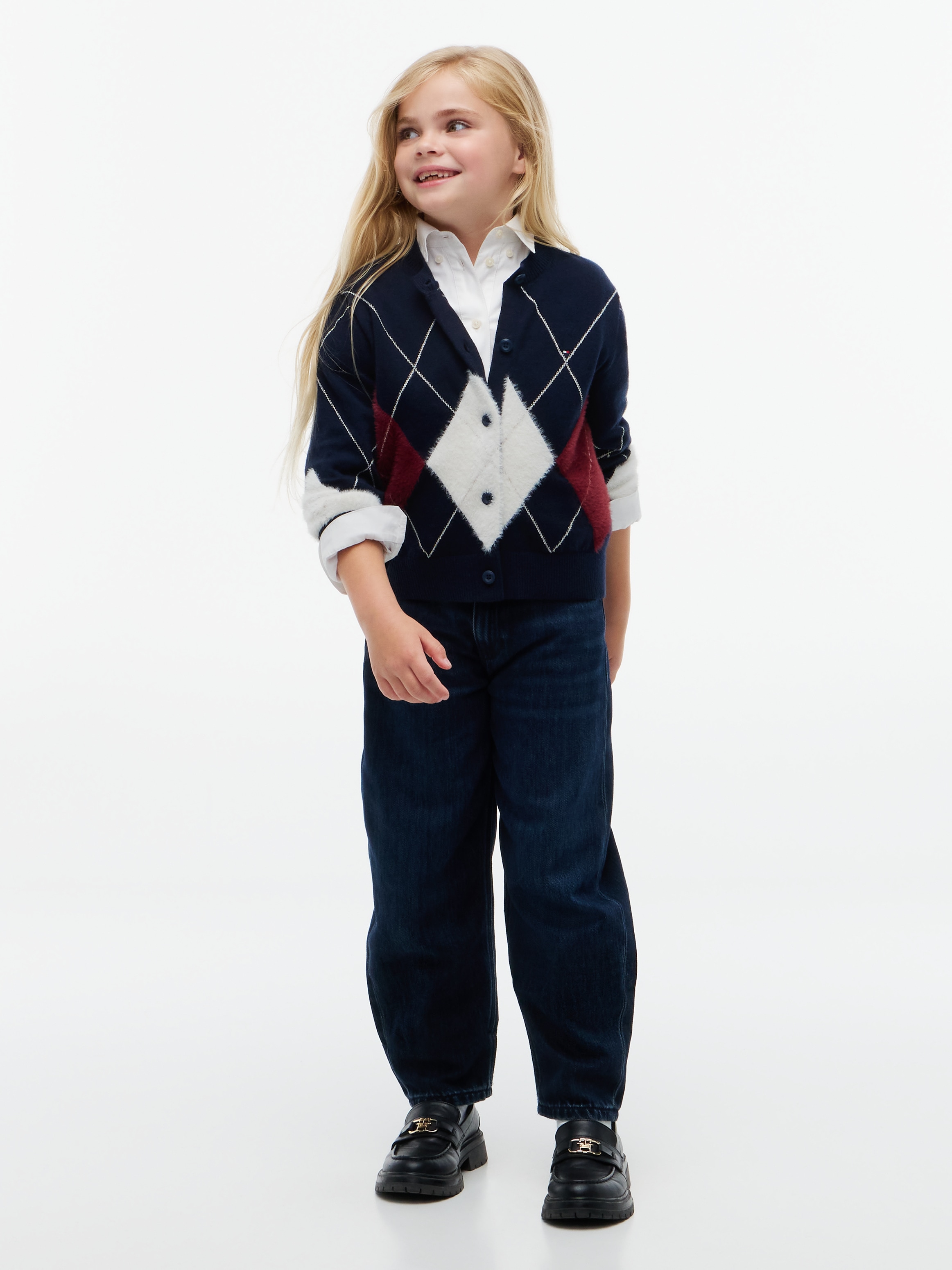 Tommy Hilfiger Strickjacke mit Wolle, Regular Fit, Kinder bis 16 Jahre