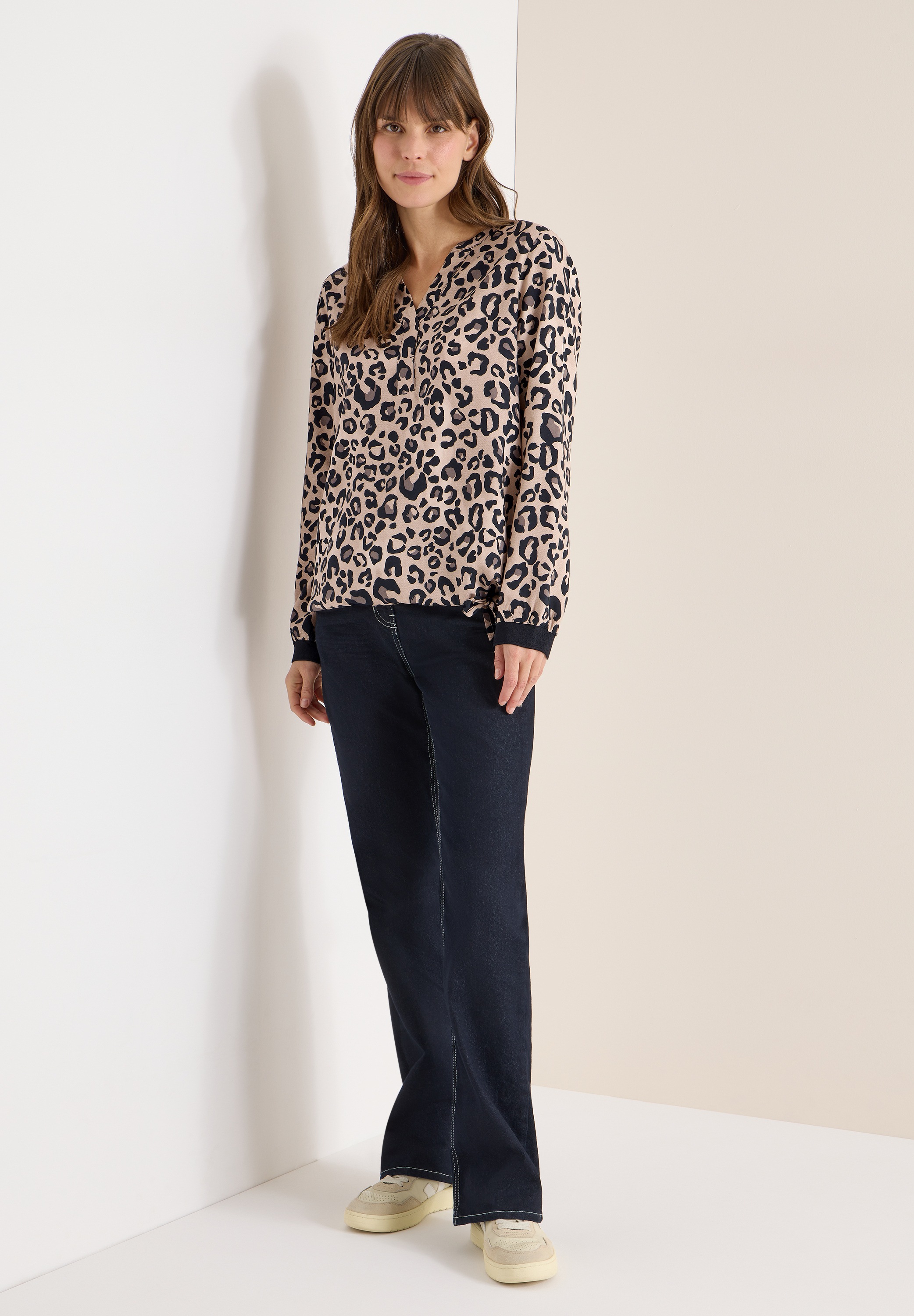 Cecil Langarmbluse mit Leoprint