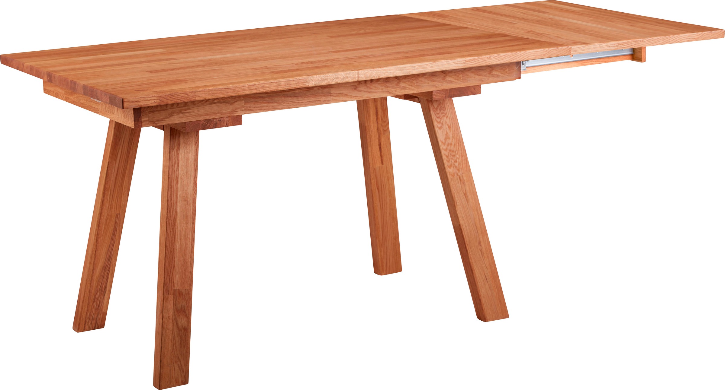 SCHÖSSWENDER Esstisch Lorenzo, modernes Design, Gestell und Tischplatte aus Massivholz, mit optionalen Auszug (125-170 cm)