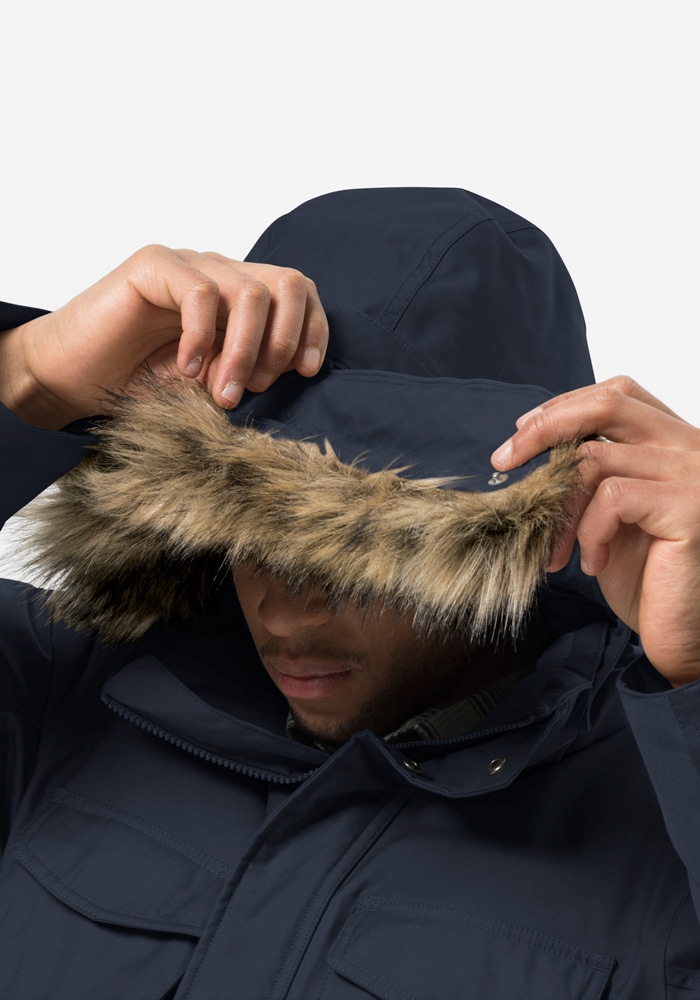 Jack Wolfskin Funktionsparka »WINTERFROST DOWN PARKA M«, mit Kapuze