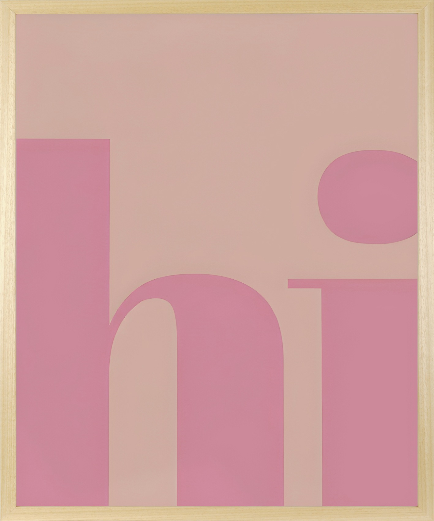 queence Bild mit Rahmen "Wanddeko "Hi" Schriftzug" Kunst  Schriftzug 1 Stk. günstig online kaufen