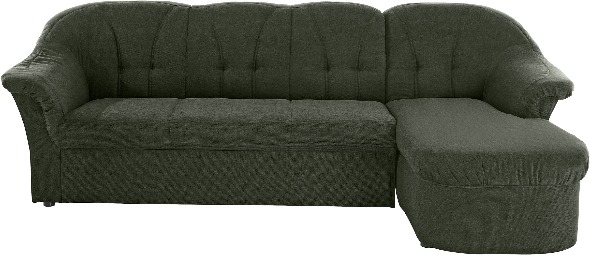 DOMO collection Ecksofa »Pegnitz, elegante Rückensteppung, komfortabel, L-Form«, wahlweise mit Bettfunktion