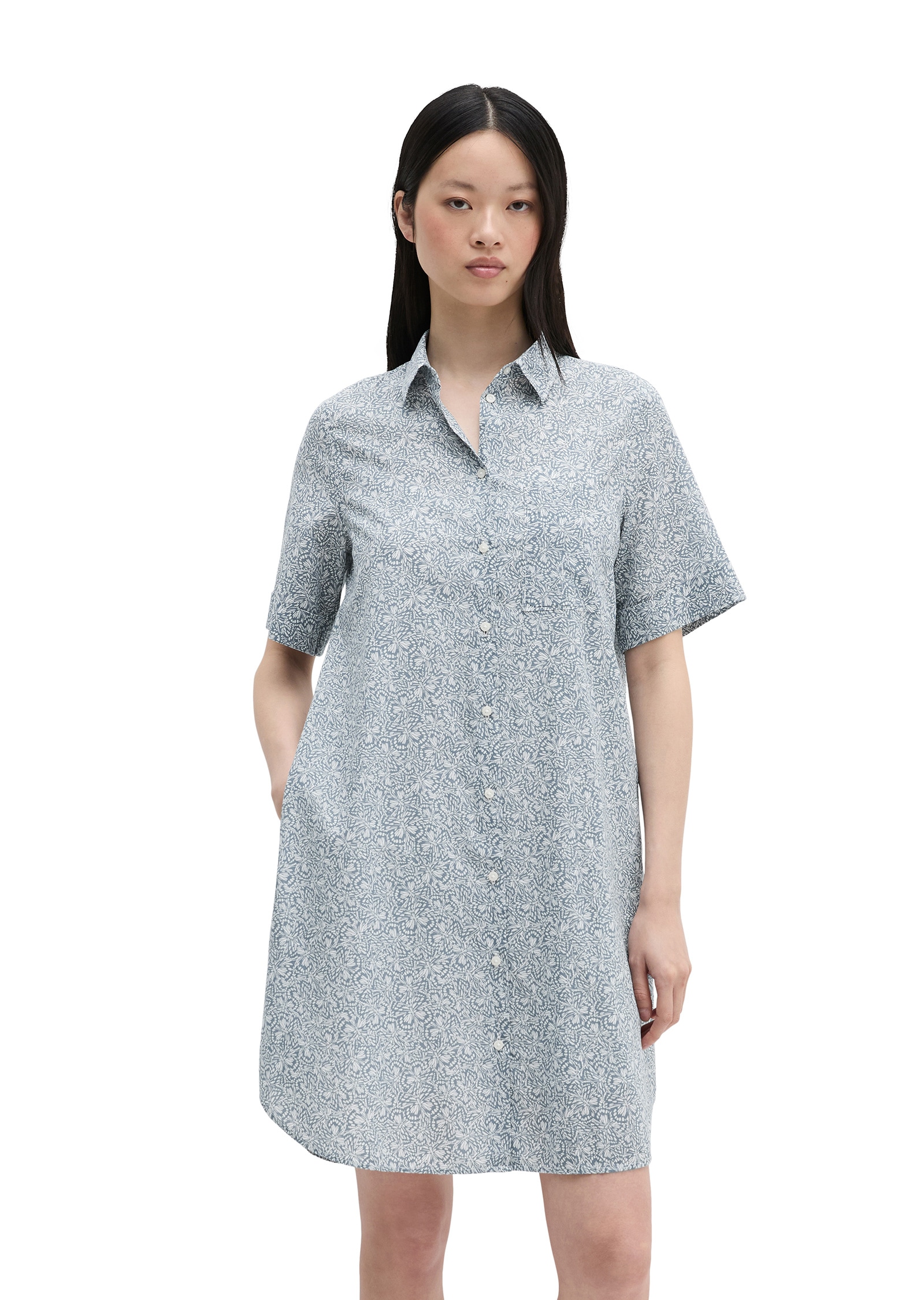 Marc OPolo Hemdblusenkleid "aus bedrucktem Baumwoll-Voile"