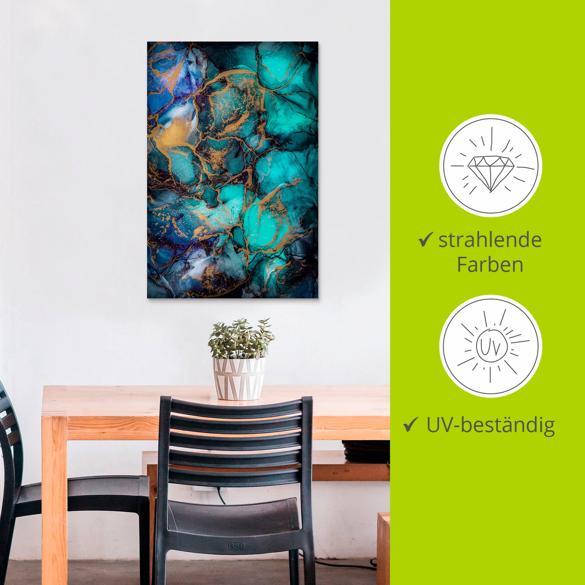 Artland Wandbild »Saphir«, Muster, (1 St.), als Alubild, Outdoorbild, Leinwandbild in verschied. Größen