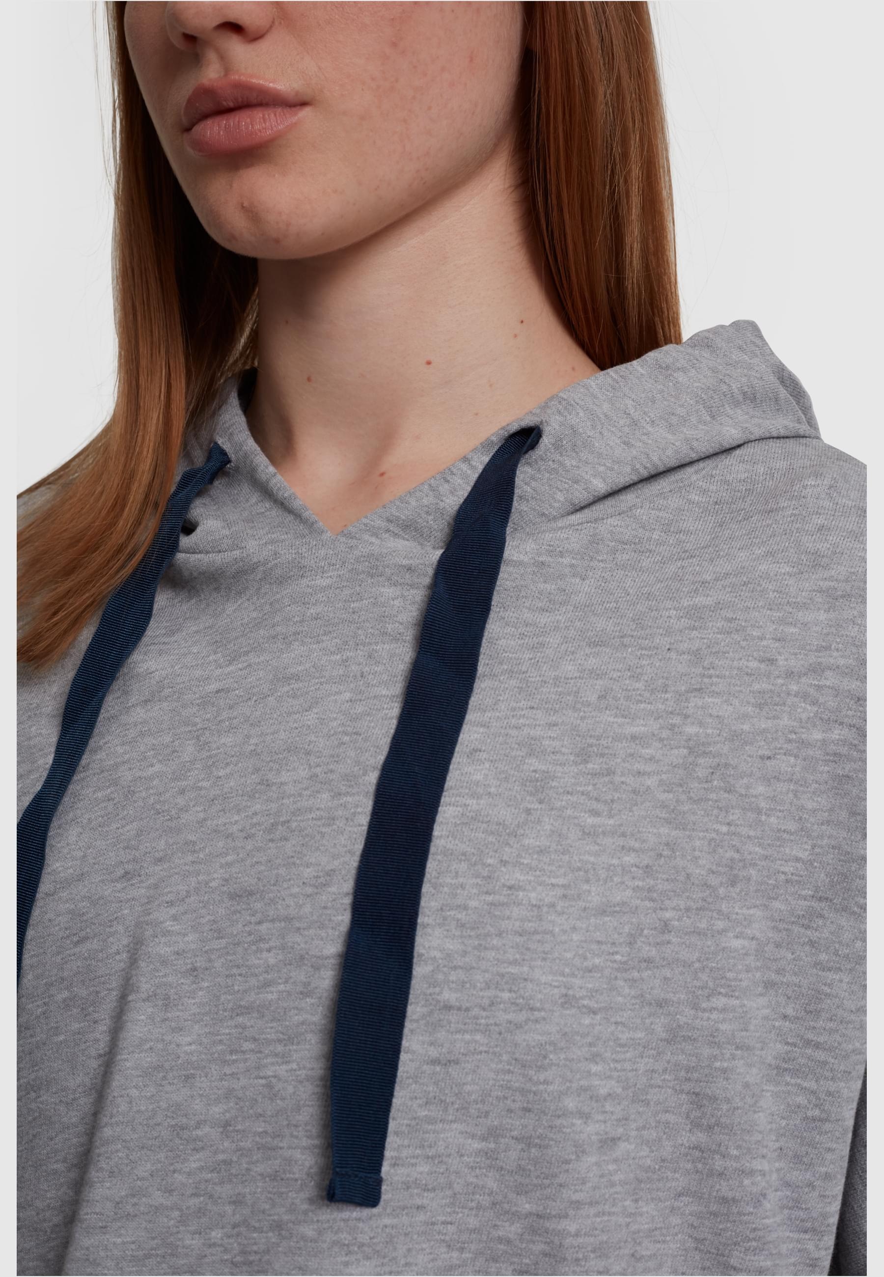 URBAN CLASSICS Rundhalspullover »Urban Classics Damen Ladies Taped Short Sleeve Hoody«