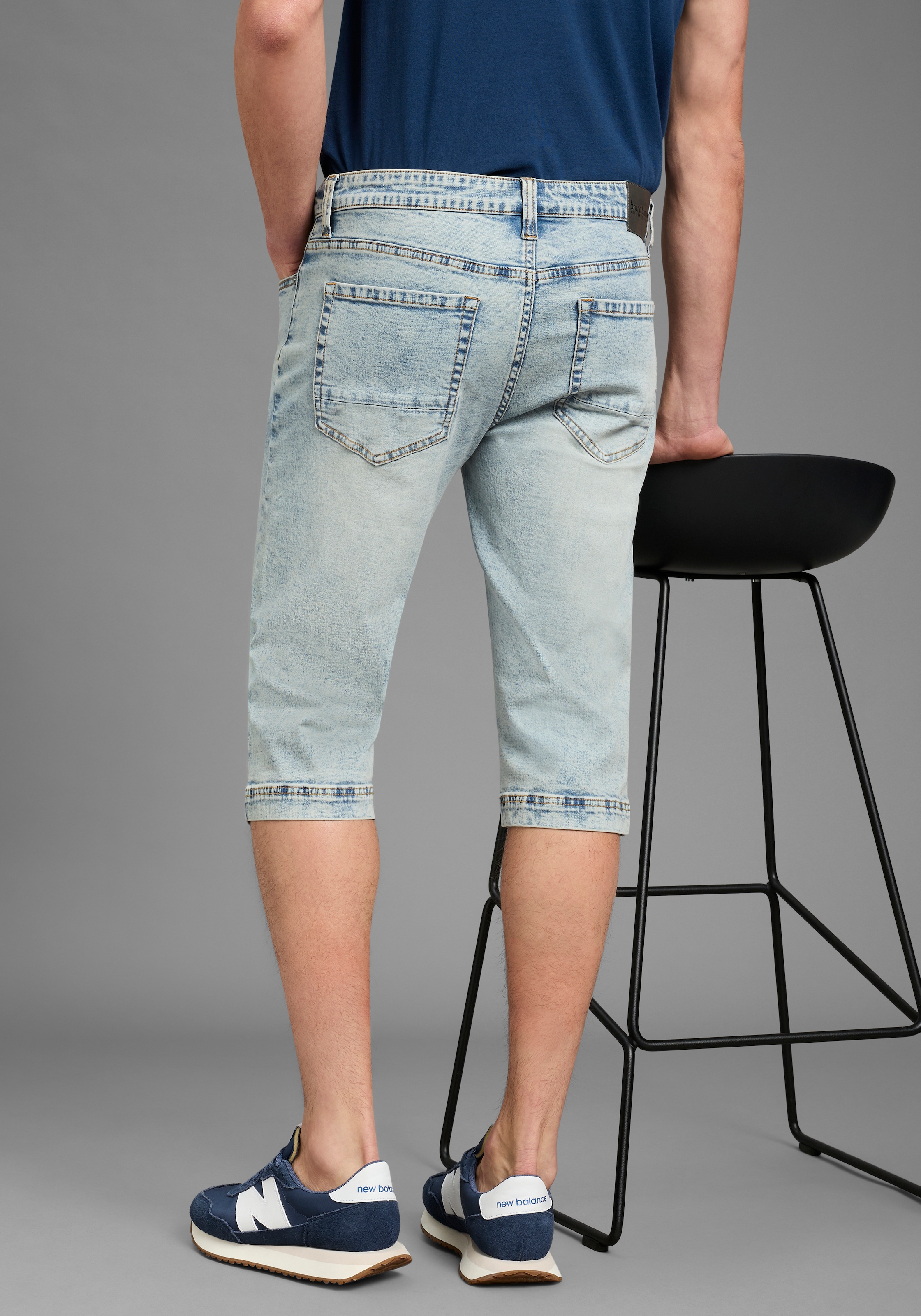 Bruno Banani Jeansbermudas »Hutch-Bermuda« Straight-Fit, normale Leibhöhe, aus elastischem Denim-Material