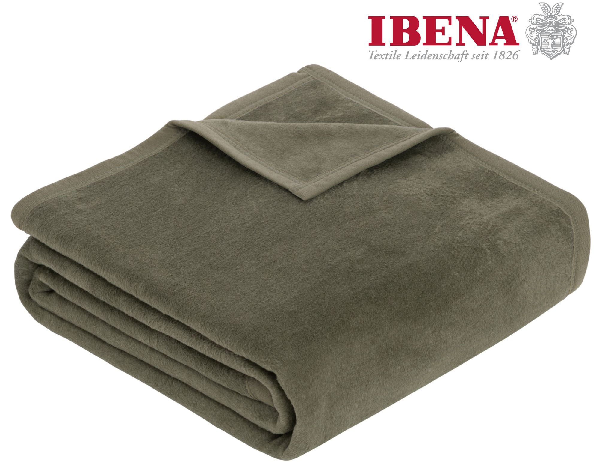 IBENA Wohndecke "Luxus", verschiedene Größen, unifarbenes Design, Kuscheldecke