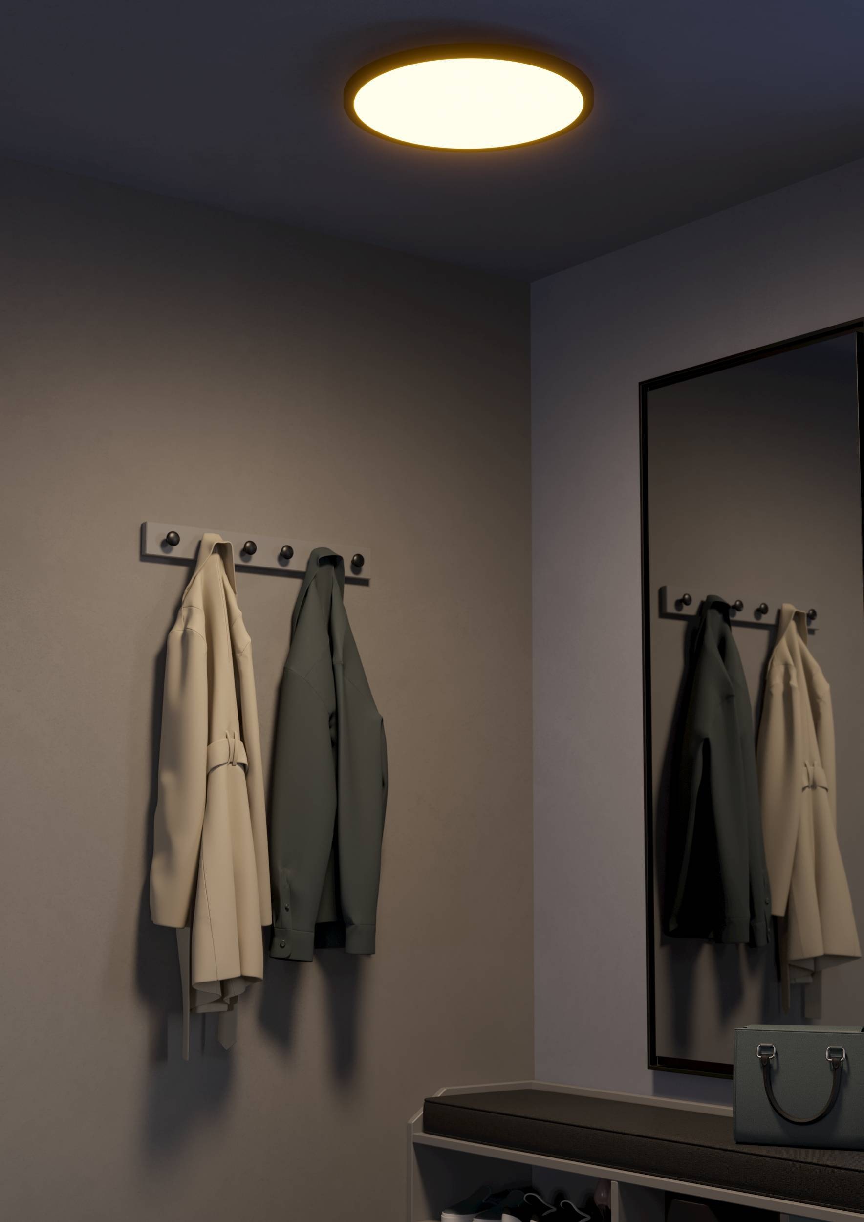 EGLO Deckenleuchte »Sarsina-Z Deckenlampe, ZigBee 3.0, Deckenlampe, Metall, Flurlampe« LED-Modul 1 Stk. Kaltweiß | Neutralweiß | Warmweiß Wand-/Deckenleuchte - H5,2 x Ø45 cm - schwarz - 33,5W inkl.