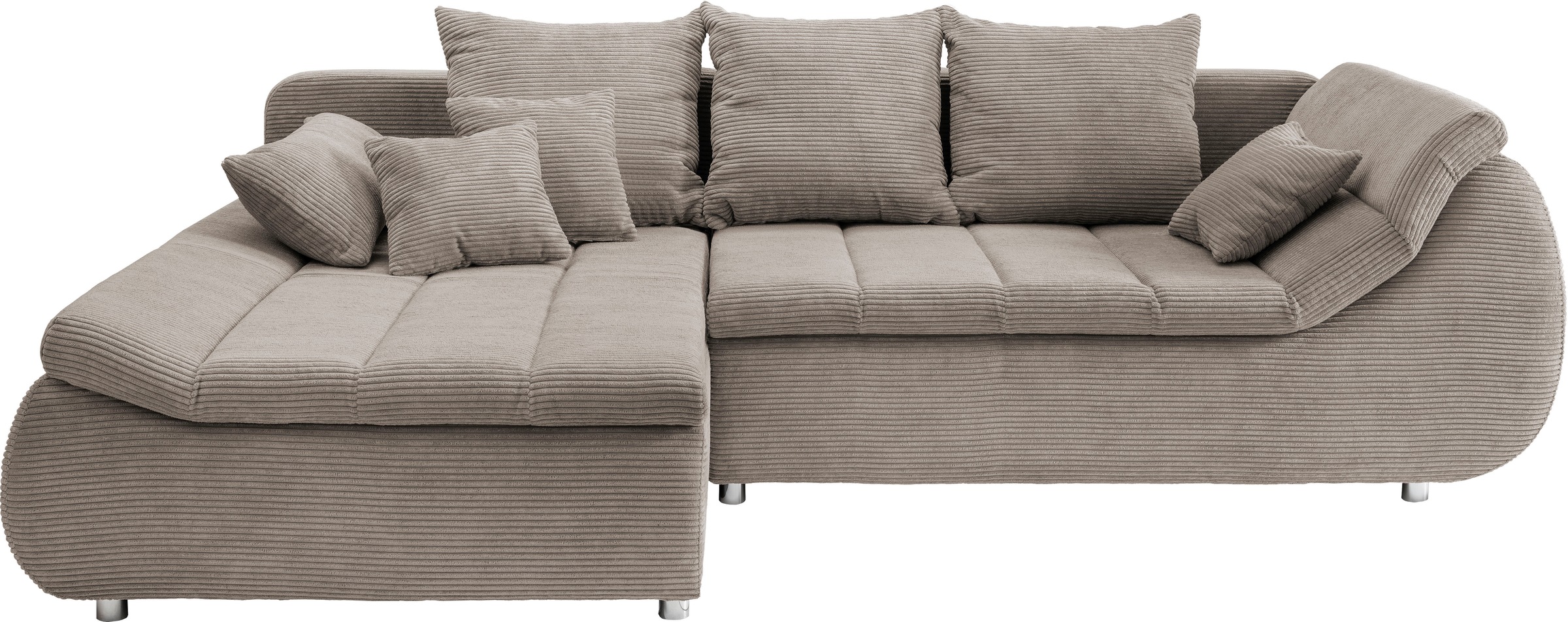 INOSIGN Ecksofa "Imola elegant und bequem, aktuelle Steppung im Sitz, L-For günstig online kaufen