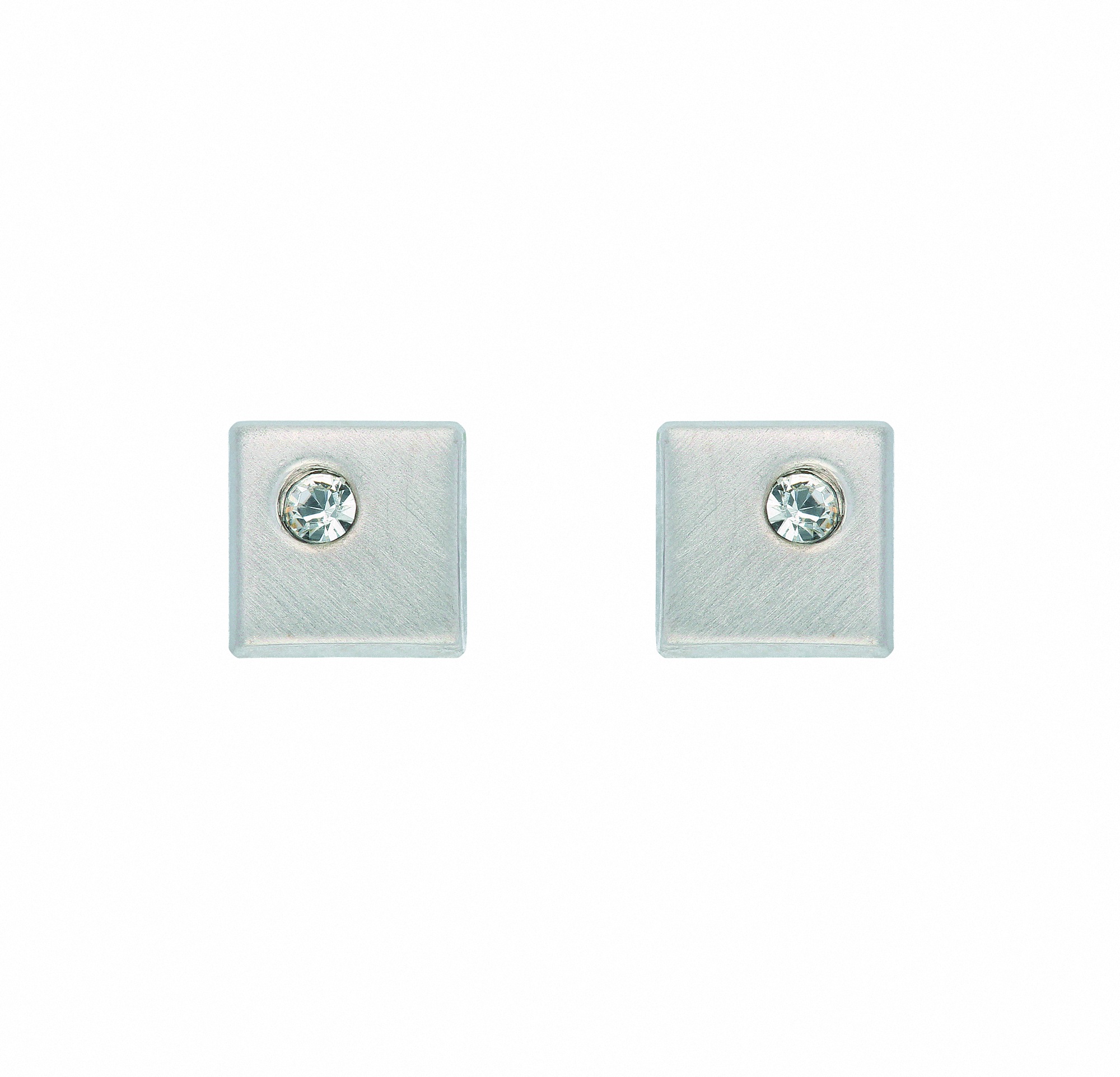 Adelia´s Paar Ohrhänger »1 Paar 925 Silber Ohrringe / Ohrstecker mit Glasstein Ø 5 mm«, mit Glasstein Silberschmuck für Damen