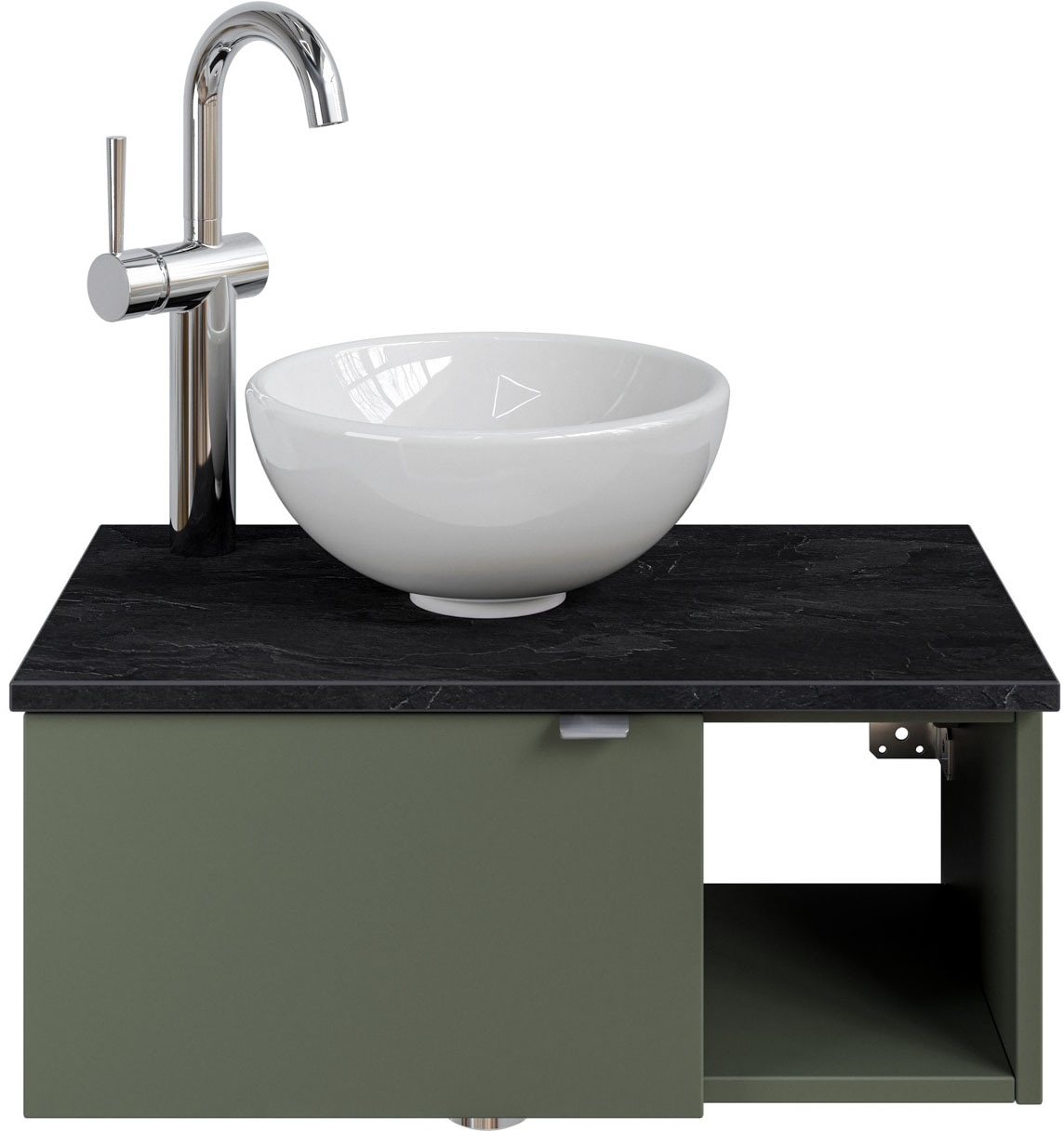 Waschtisch »Serie 6915 Waschschale mit Unterschrank für Gästebad, Gäste WC«, 61 cm mit...