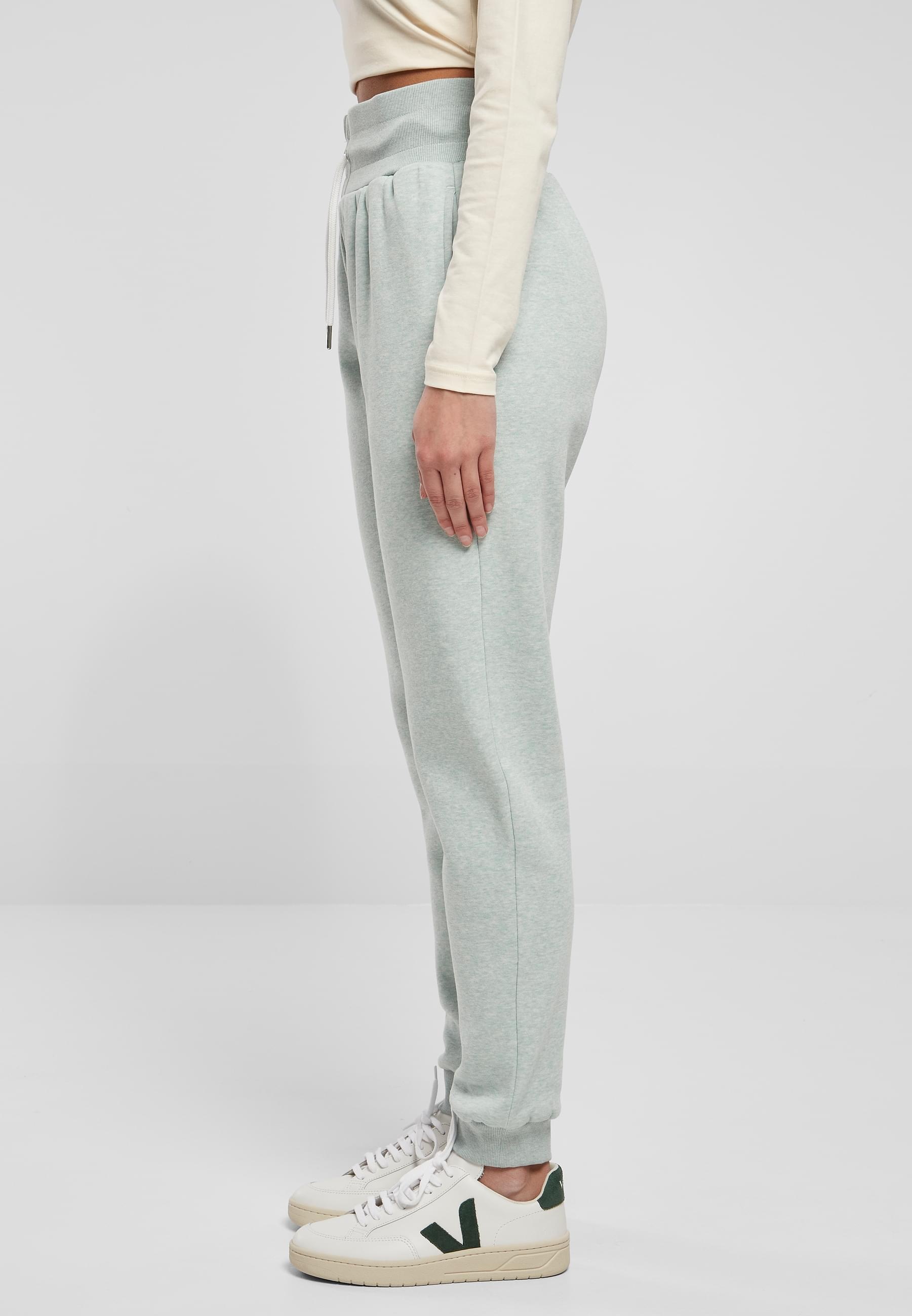 URBAN CLASSICS Stoffhose »Urban Classics Damen Ladies High Waist Color Melange Sweat Pants«, (1 tlg.)