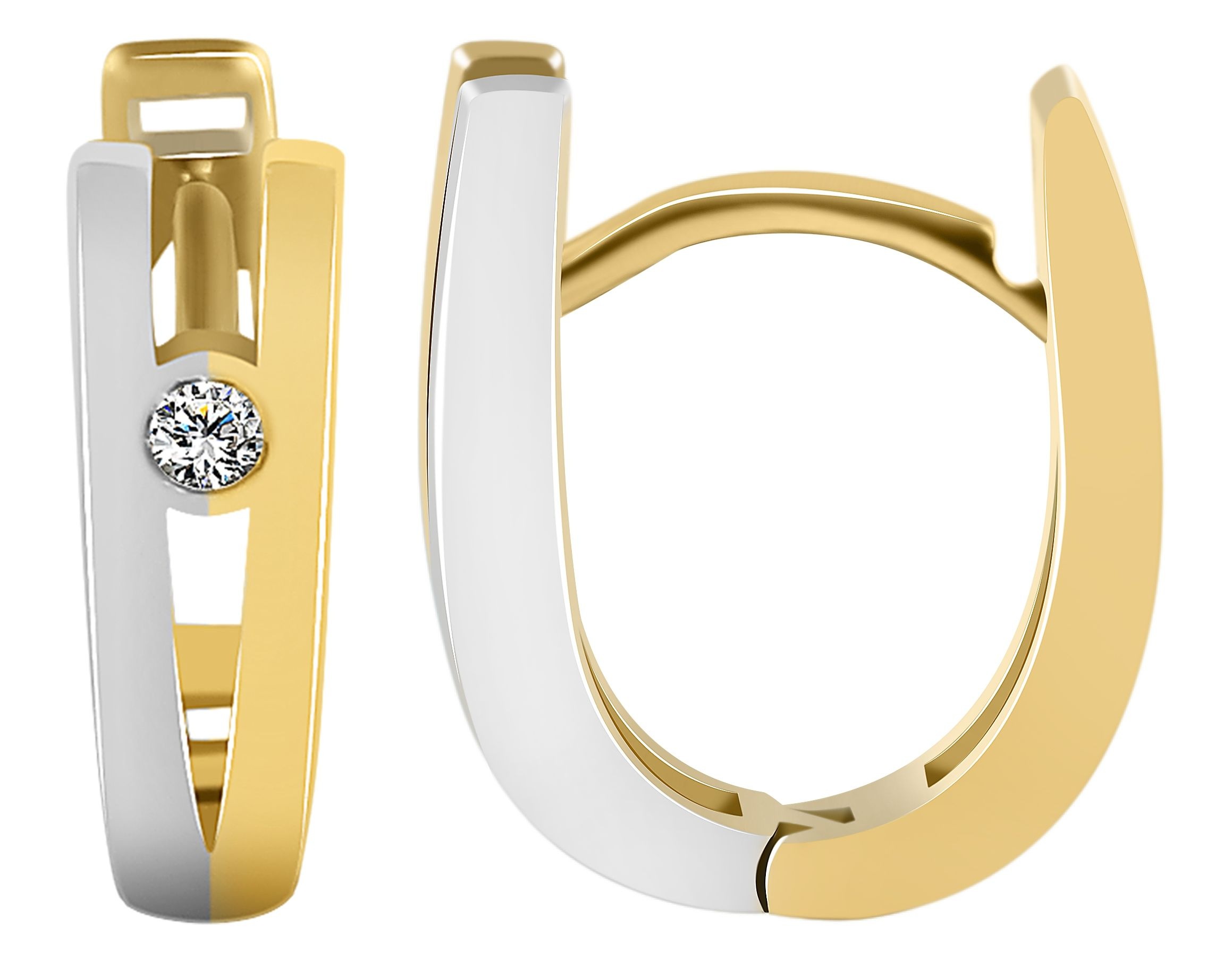 Adelia´s Klappcreolen "Damen Ohrringe – Klappcreole aus 333 Gold mit Zirkon günstig online kaufen