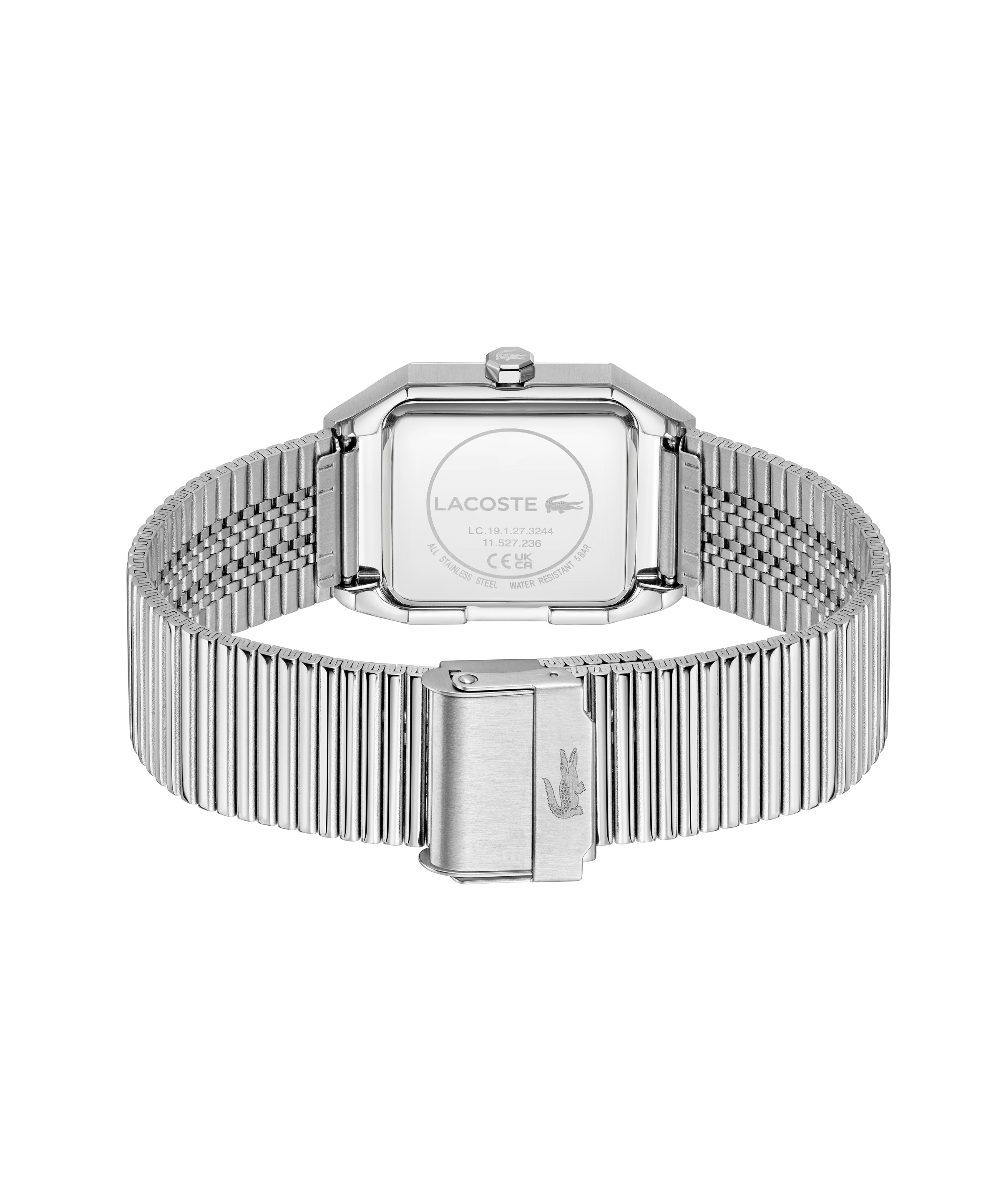 Lacoste Quarzuhr »RENE« Armbanduhr, Damenuhr, Herrenuhr, Edelstahlarmband, analog