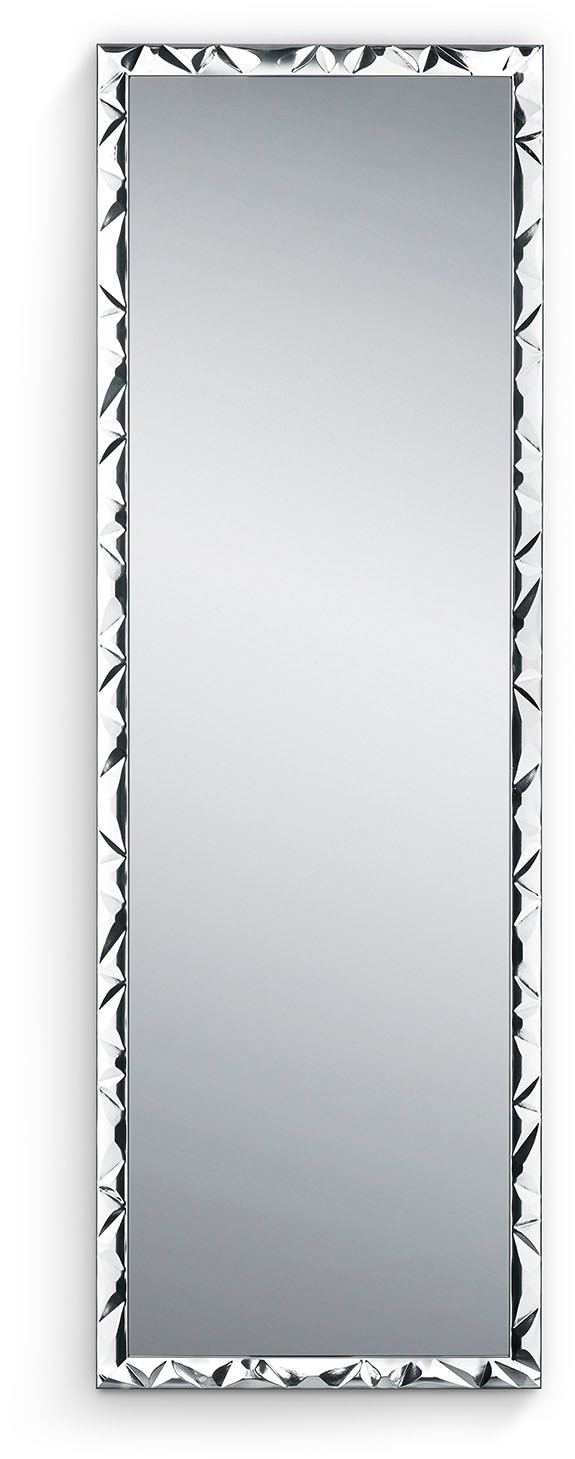 Spiegel, B:50cm H:150cm T:2,5cm, silber, MIRRORS AND MORE, Kunststoff, Schlafzimmer, Spiegel, "Hanni", Horizontal und vertikal montierbar