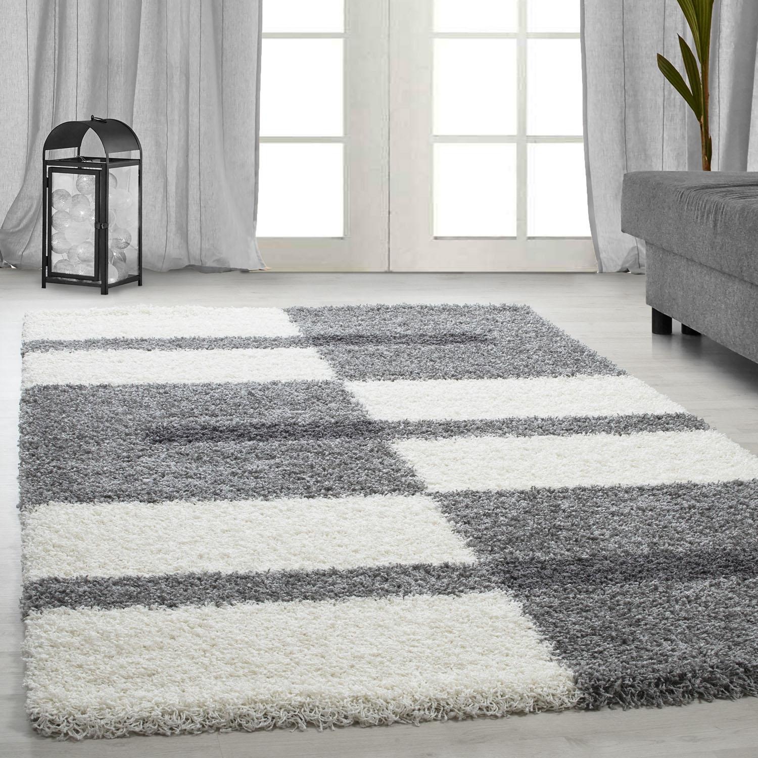 Hochflor-Teppich AYYILDIZ TEPPICHE "Gala Shaggy 2505" Gr. 8, grau (hellgrau), B:280cm H:30mm L:370cm, Kunstfaser, Teppiche, Langflor, Läufer, alle Räume, Wohnzimmer