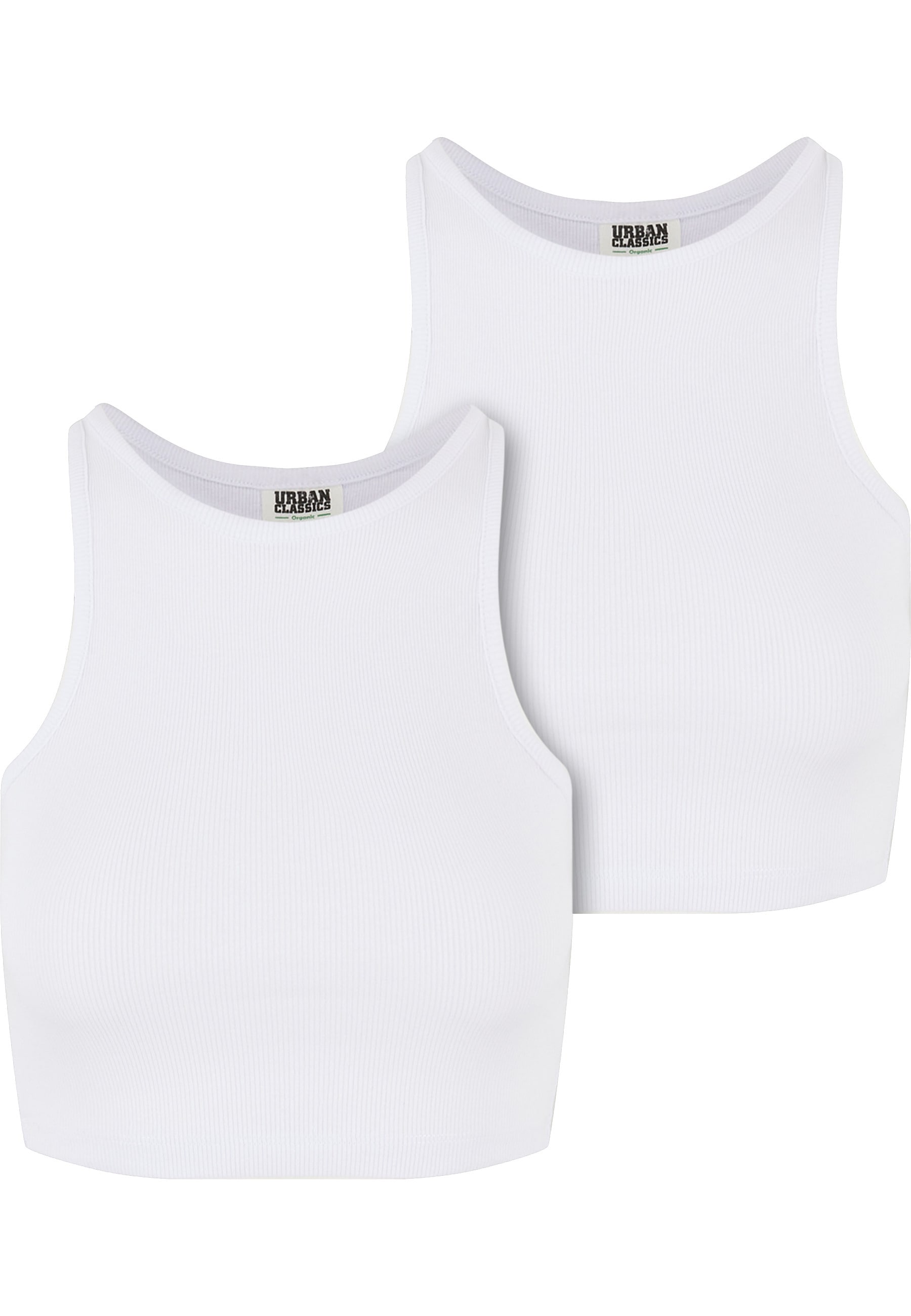 URBAN CLASSICS Tanktop "Urban Classics Ladies Organic Cropped Rib Top 2-Pac günstig online kaufen