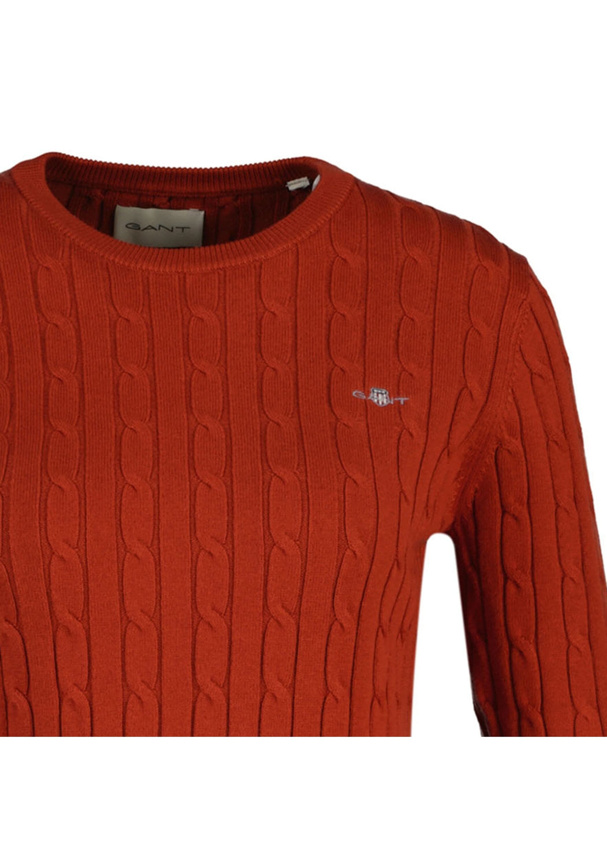Gant Sweater »Strickpullover STRETCH COTTON CABLE C-NECK«
