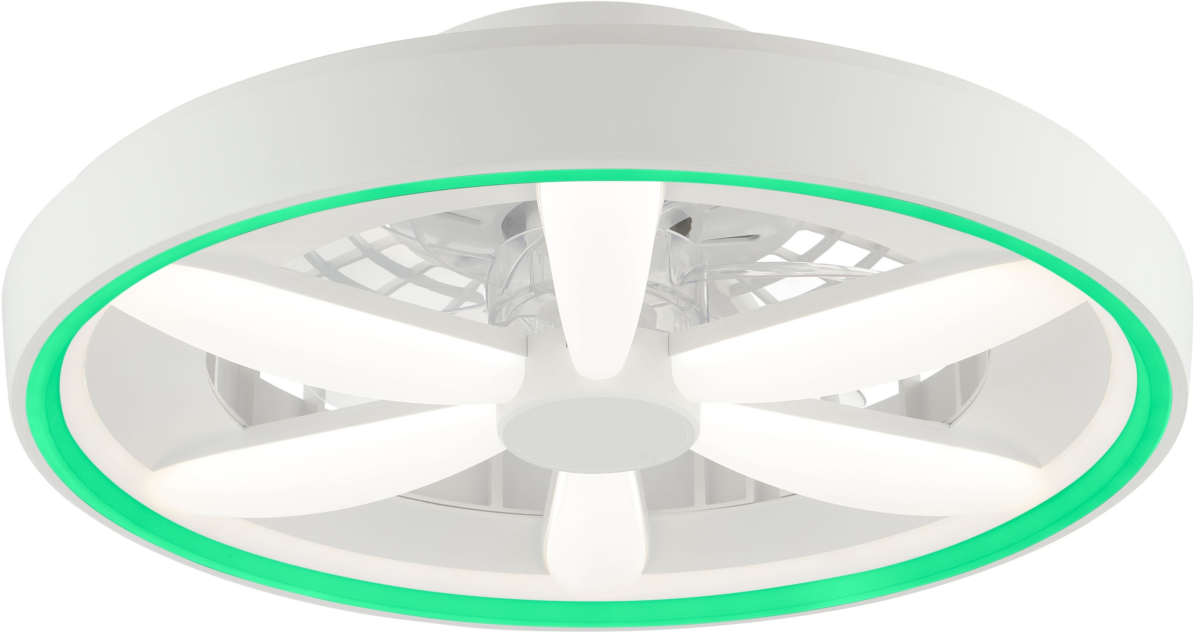 Hanseatic LED Deckenleuchte »DLV2205«, 1 flammig, Leuchtmittel LED-Modul | LED fest integriert, LED Ventilator, Ø 48 cm, 6400 lm, dimmbar, Fernbedienung, weiß