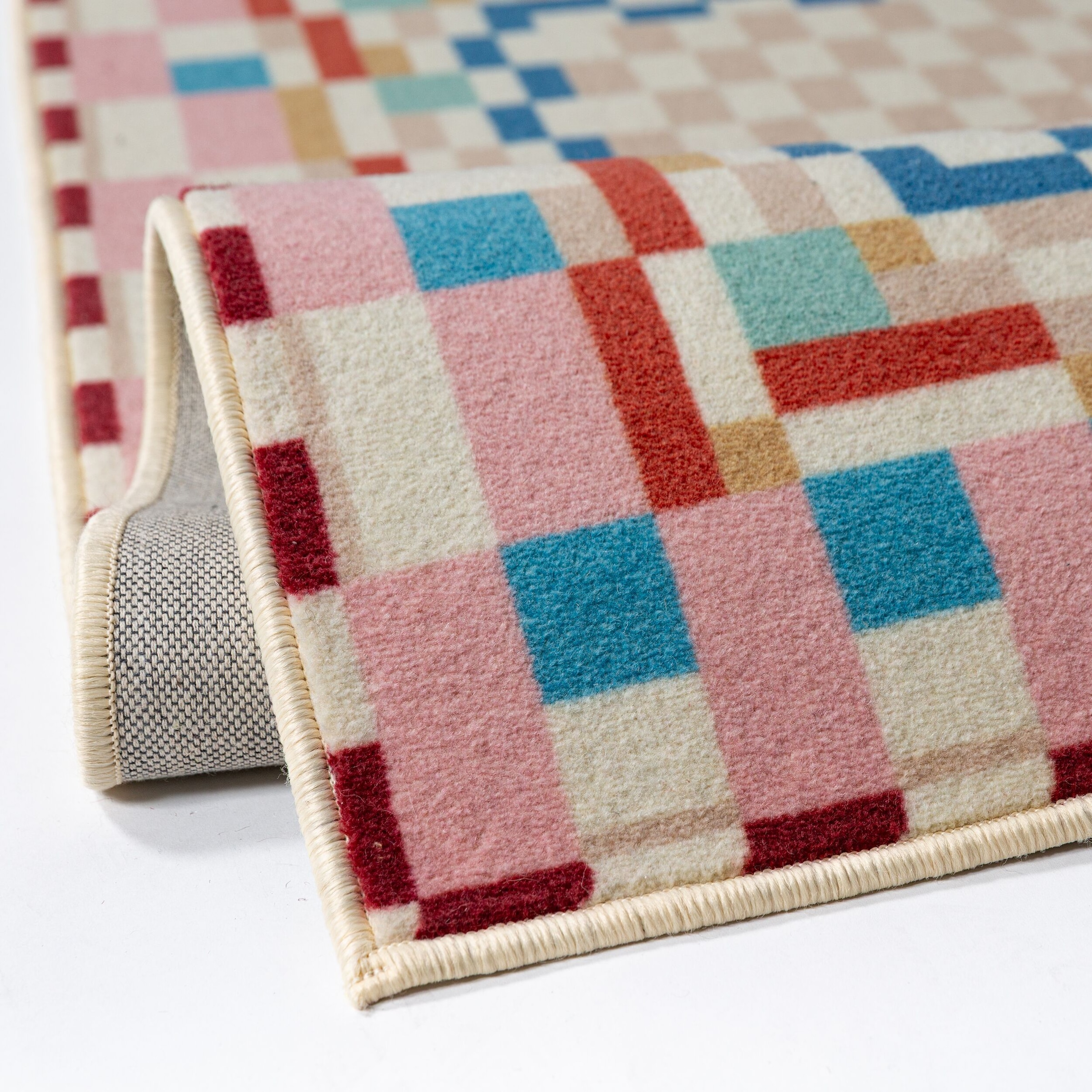 FLAIR RUGS Teppich »CHECKERED BORDER« rechteckig 8 mm Höhe