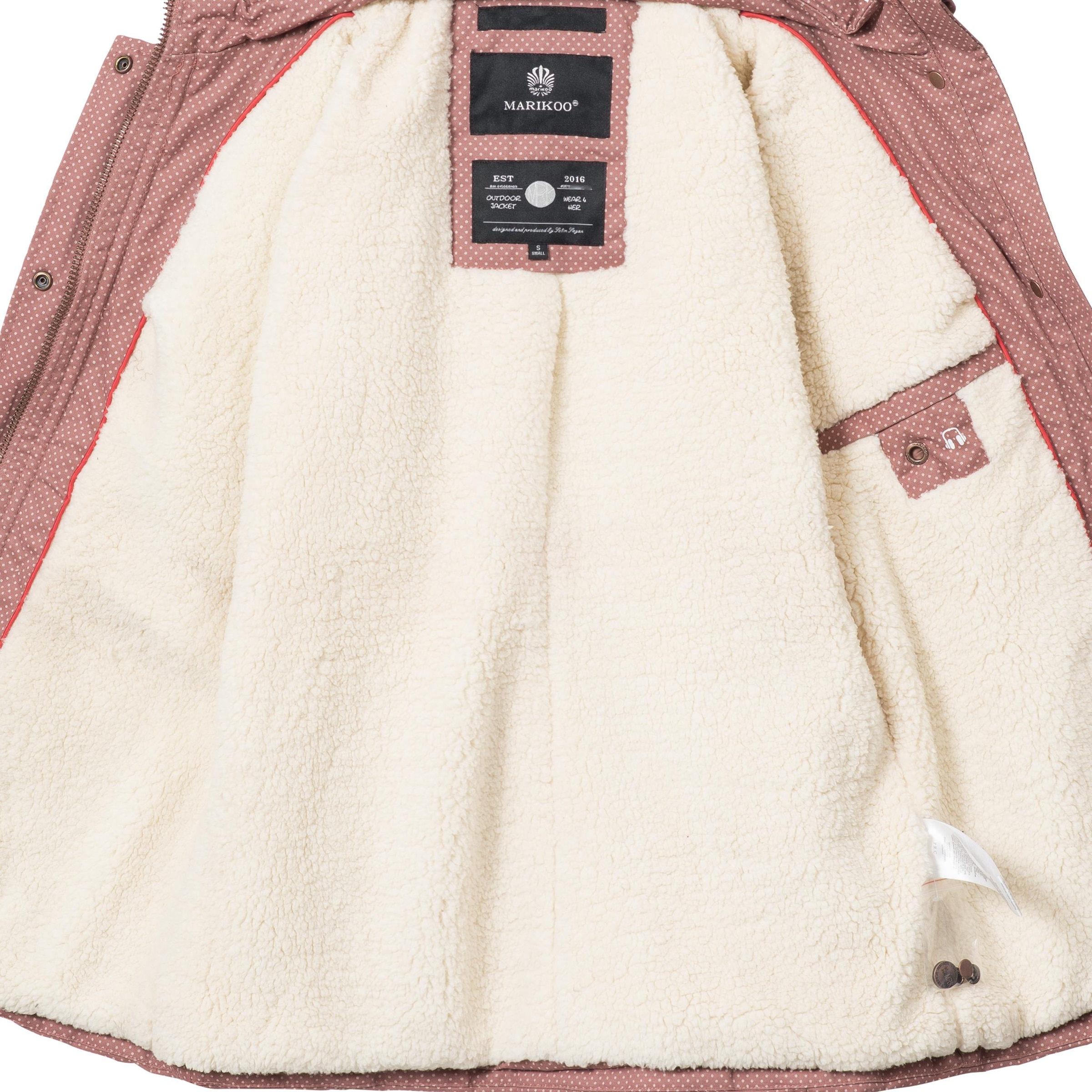 Marikoo Winterjacke »Keikoo«, mit Kapuze, sportliche Damen Outdoor Baumwolljacke mit Kapuze